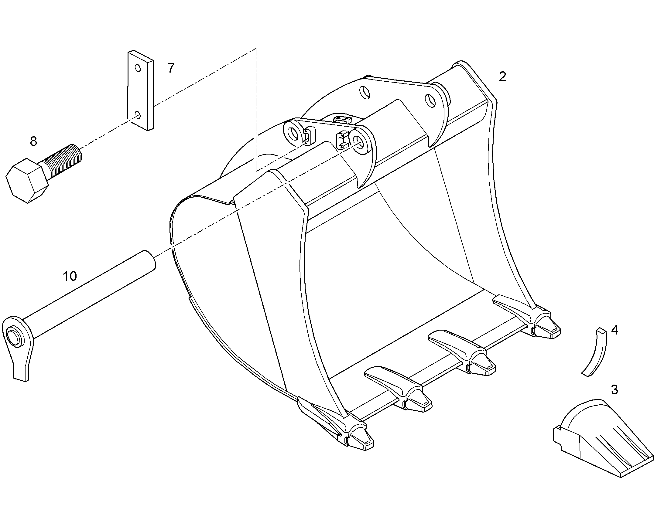 ЛОПАТА ОБРАТНАЯ 850mm 0,6m³ 10368365 LIEBHERR