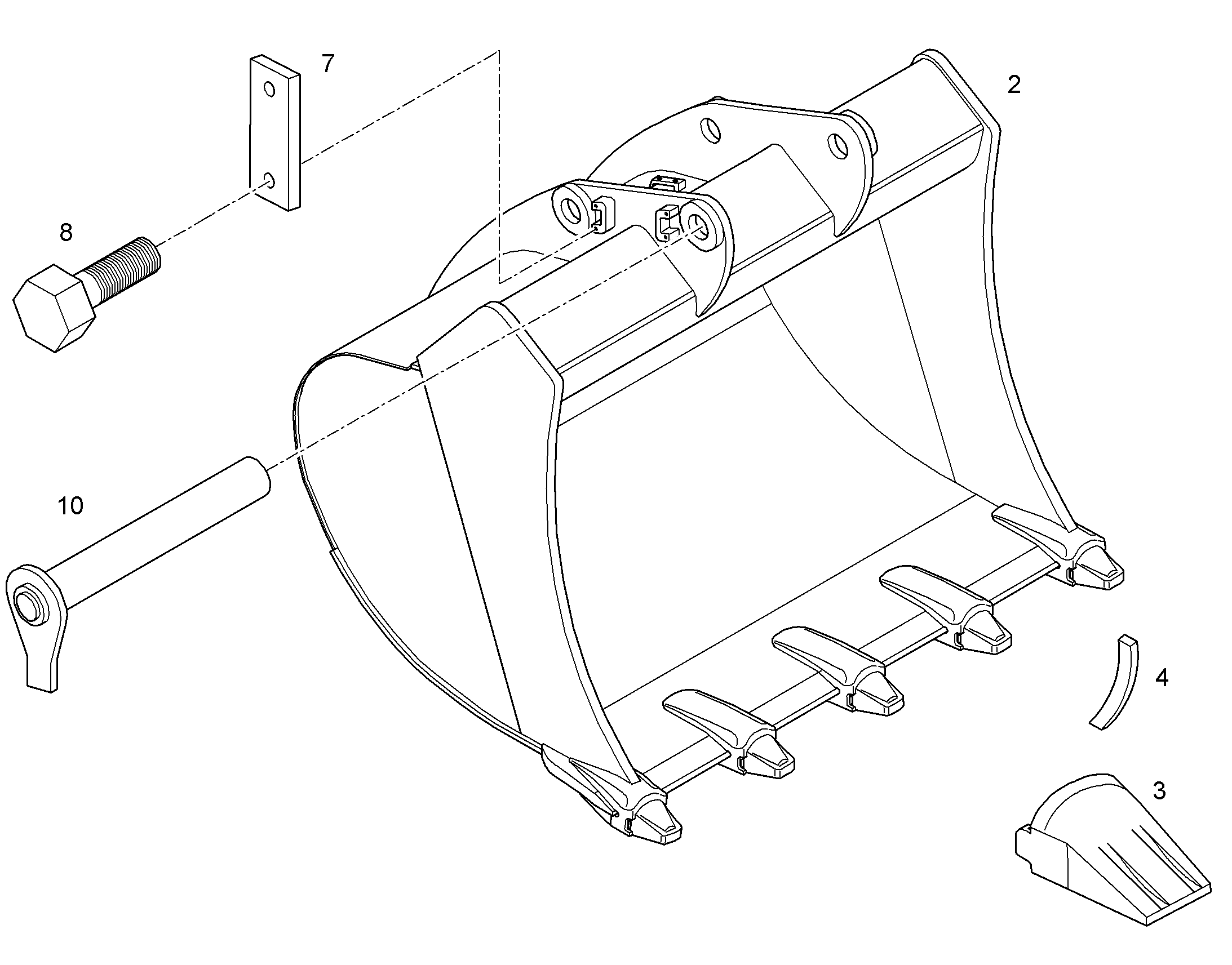 ЛОПАТА ОБРАТНАЯ 1250mm 1,1m³ 10369227 LIEBHERR