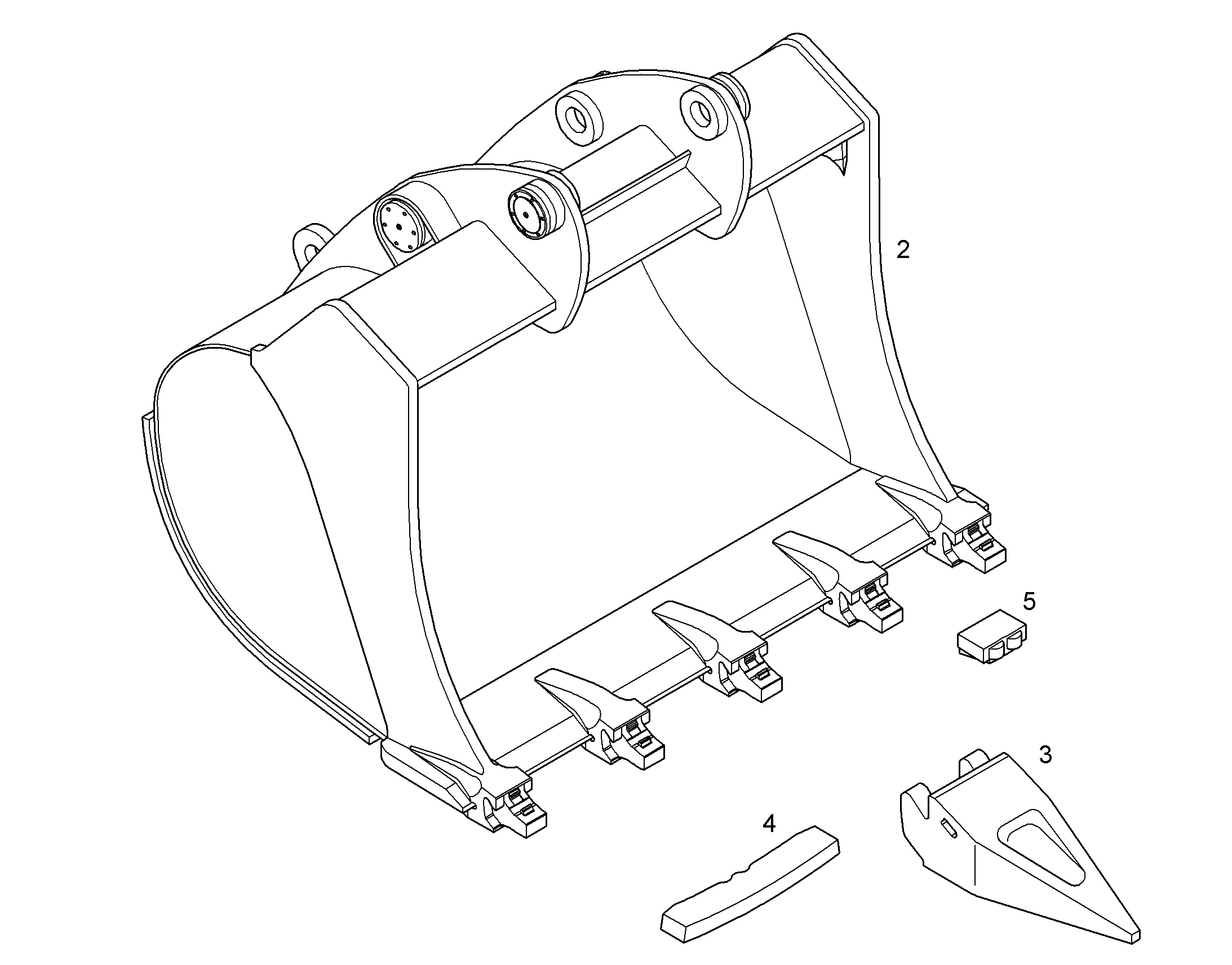 ЛОПАТА ОБРАТНАЯ 2150MM 4.00M3 10066266 LIEBHERR