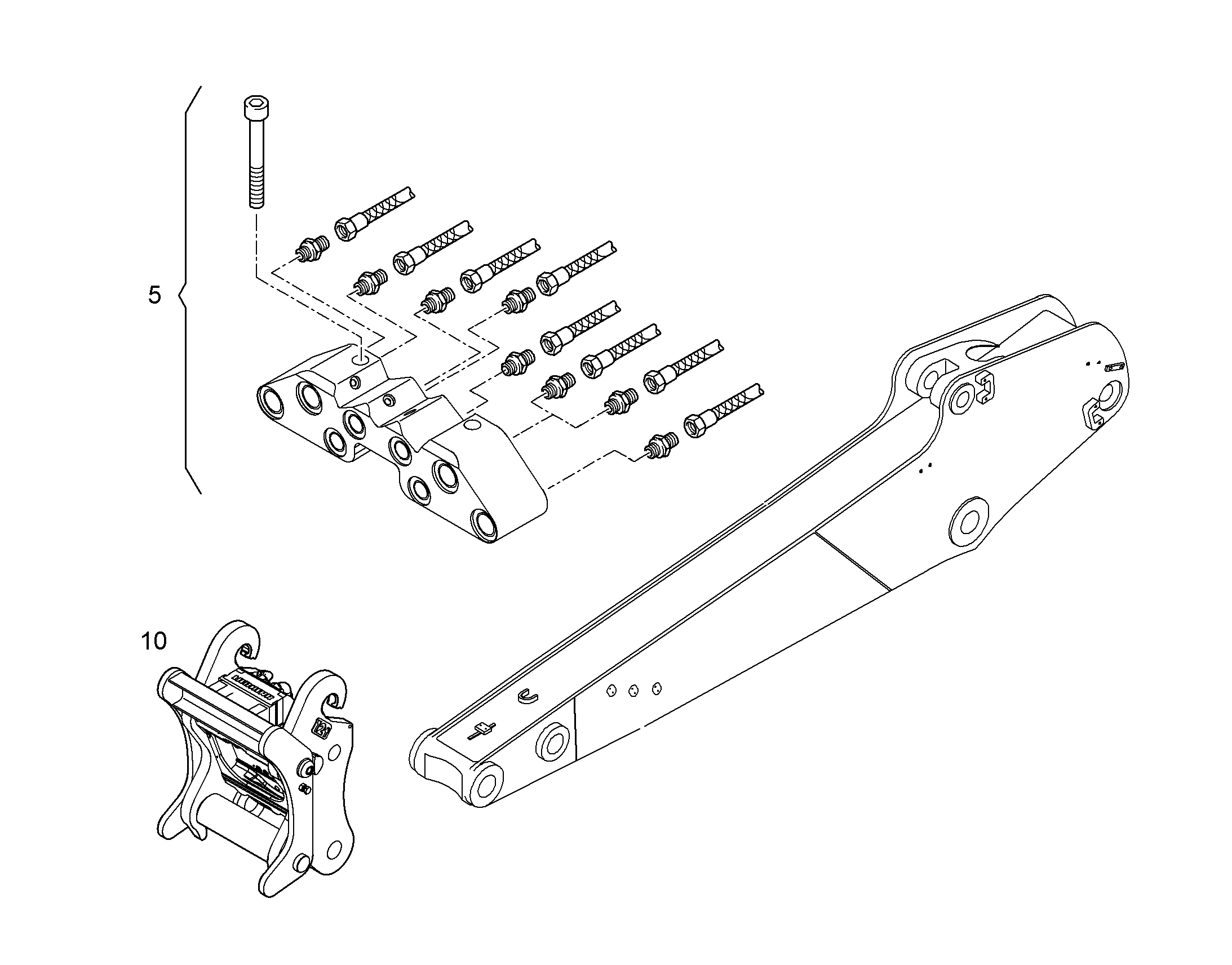 ПРОВОДКА ПРИВОД МЕХ. ПОВОРОТА 10368710 LIEBHERR