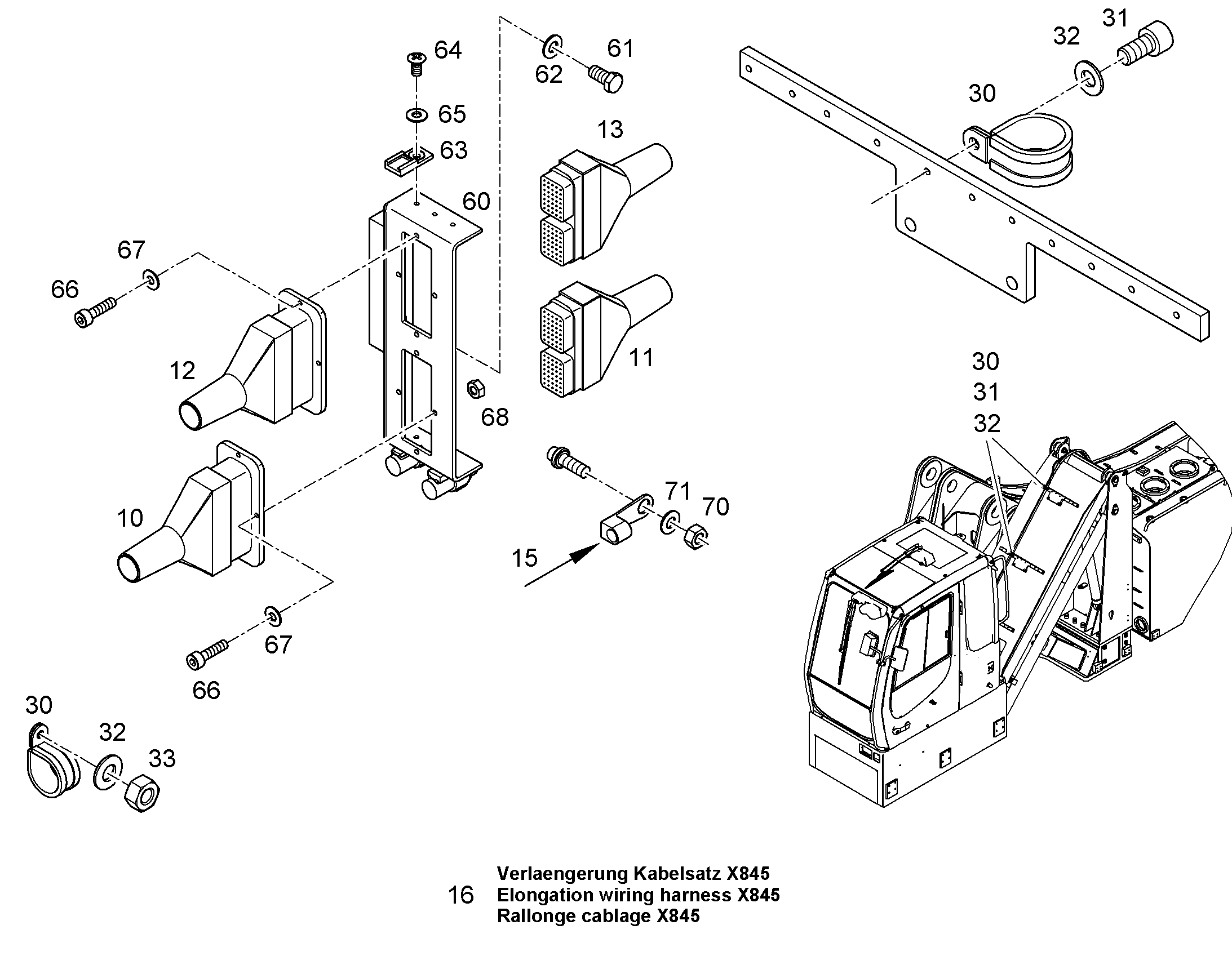 ЖГУТ КАБЕЛЕЙ ДВИГАТЕЛЬ X1063 10372265 LIEBHERR