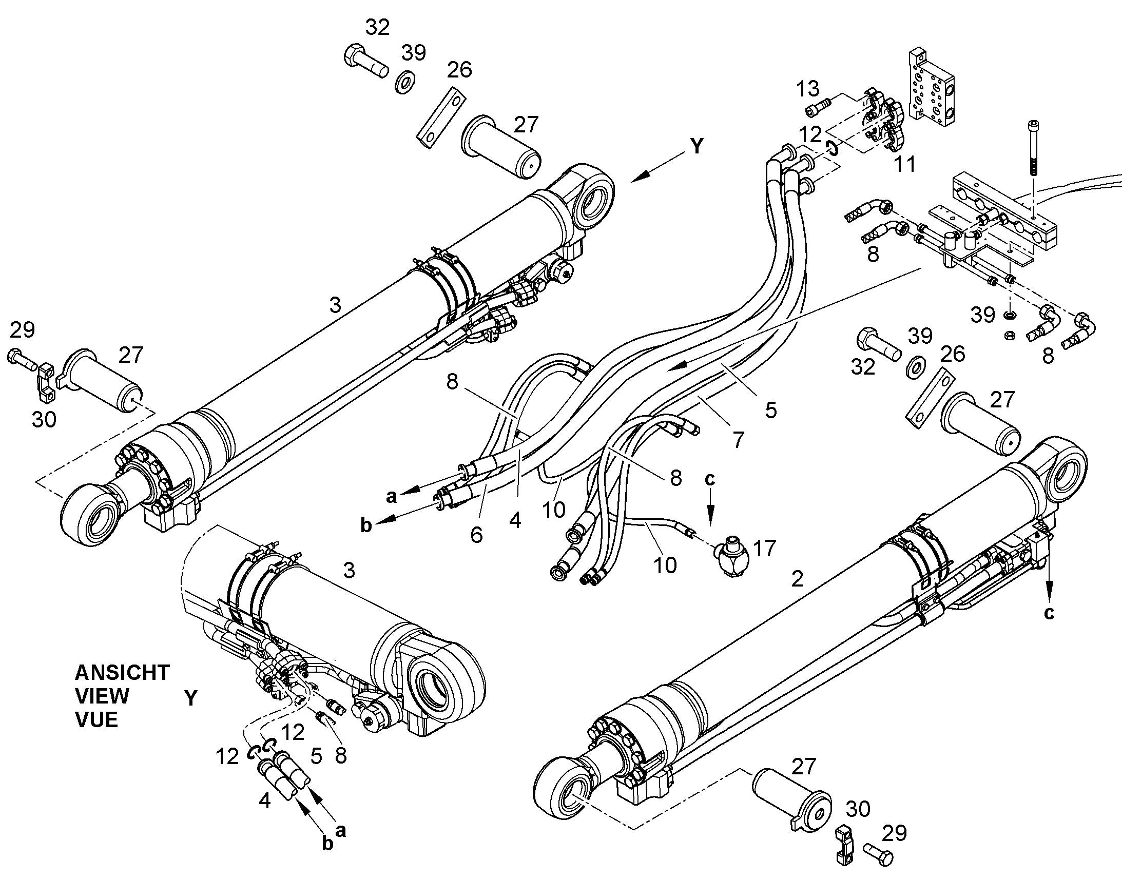 ПОДЪЕМНЫЙ ЦИЛИНДР СЛЕВА 10372568 LIEBHERR