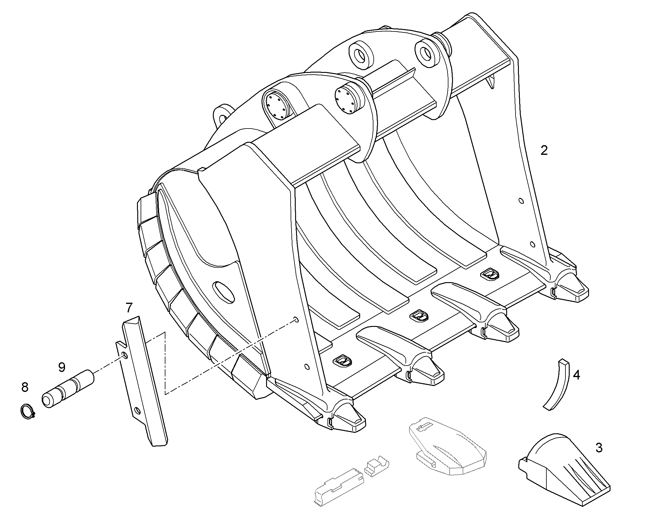 ЛОПАТА ОБРАТНАЯ HDV 10379540 LIEBHERR