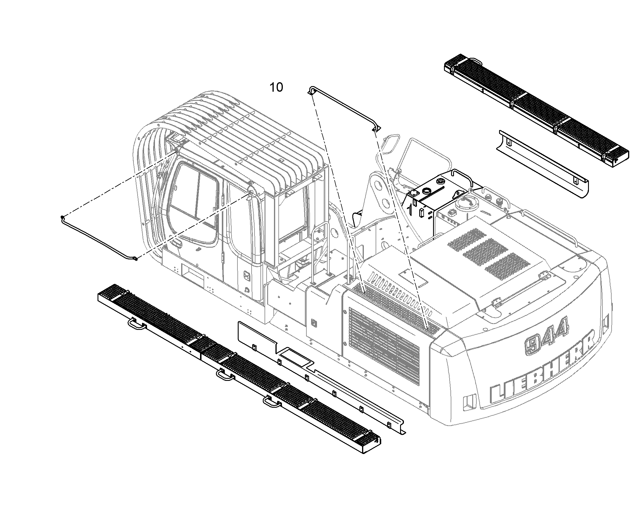 МОСТИК ОТКИДНОЙ С ОБЕИХ СТОРОН 10094790 LIEBHERR