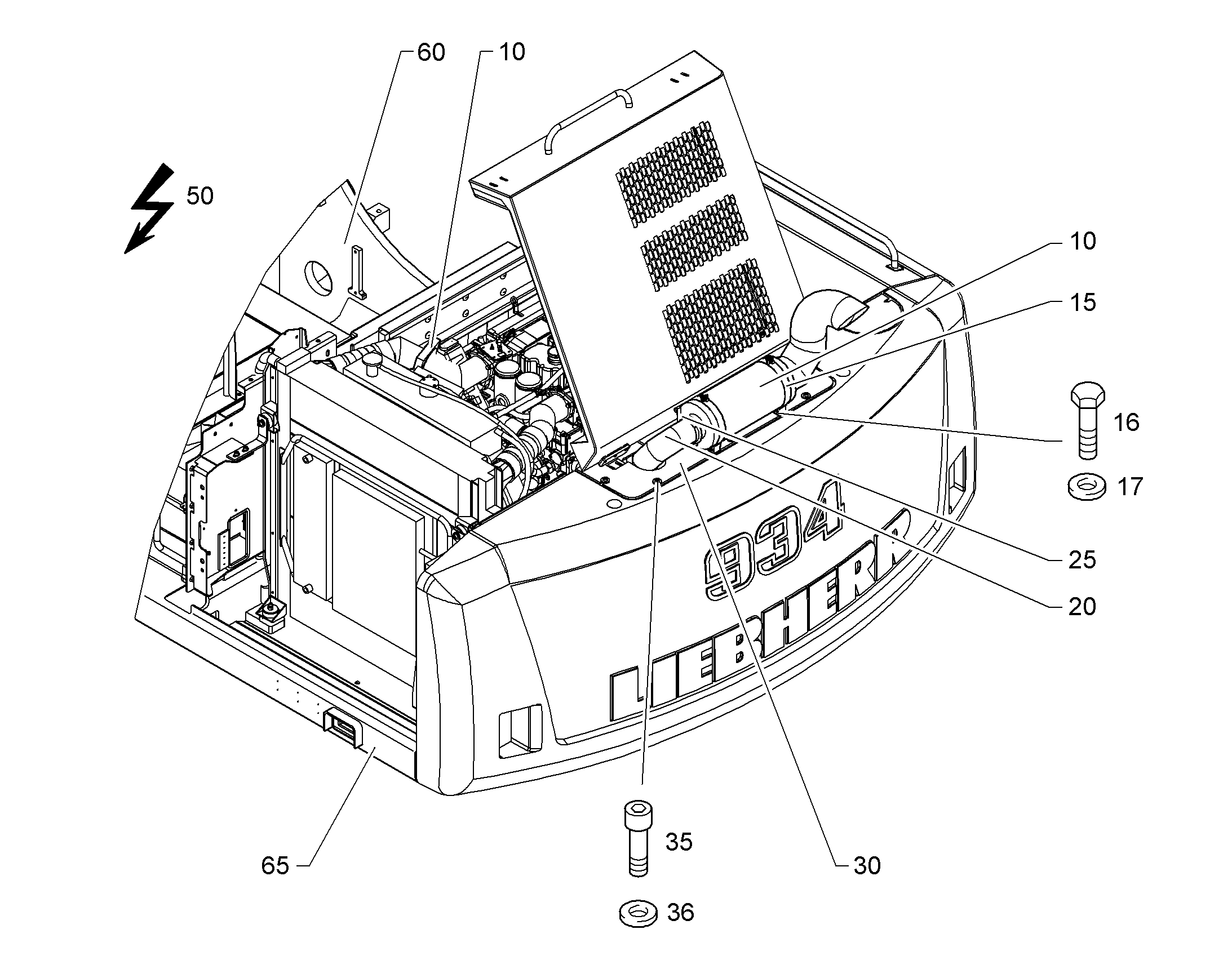 ПЕРЕОБОРУД. ПОВОР. ПЛАТФОРМЫ 10378353 LIEBHERR