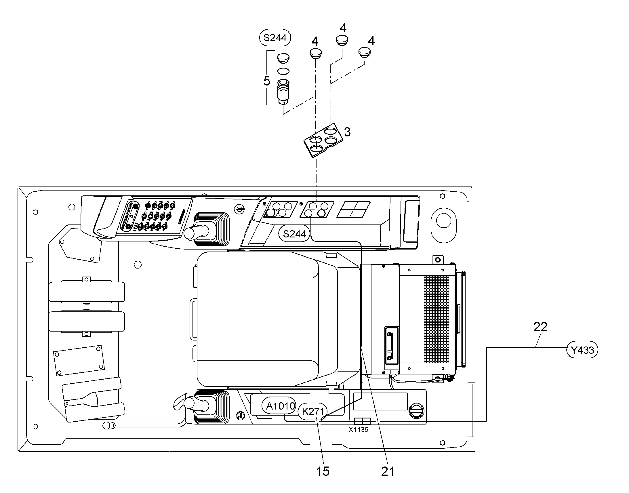 КОМПЛЕКТ КАБЕЛЕЙ X1136-Y433 10381840 LIEBHERR