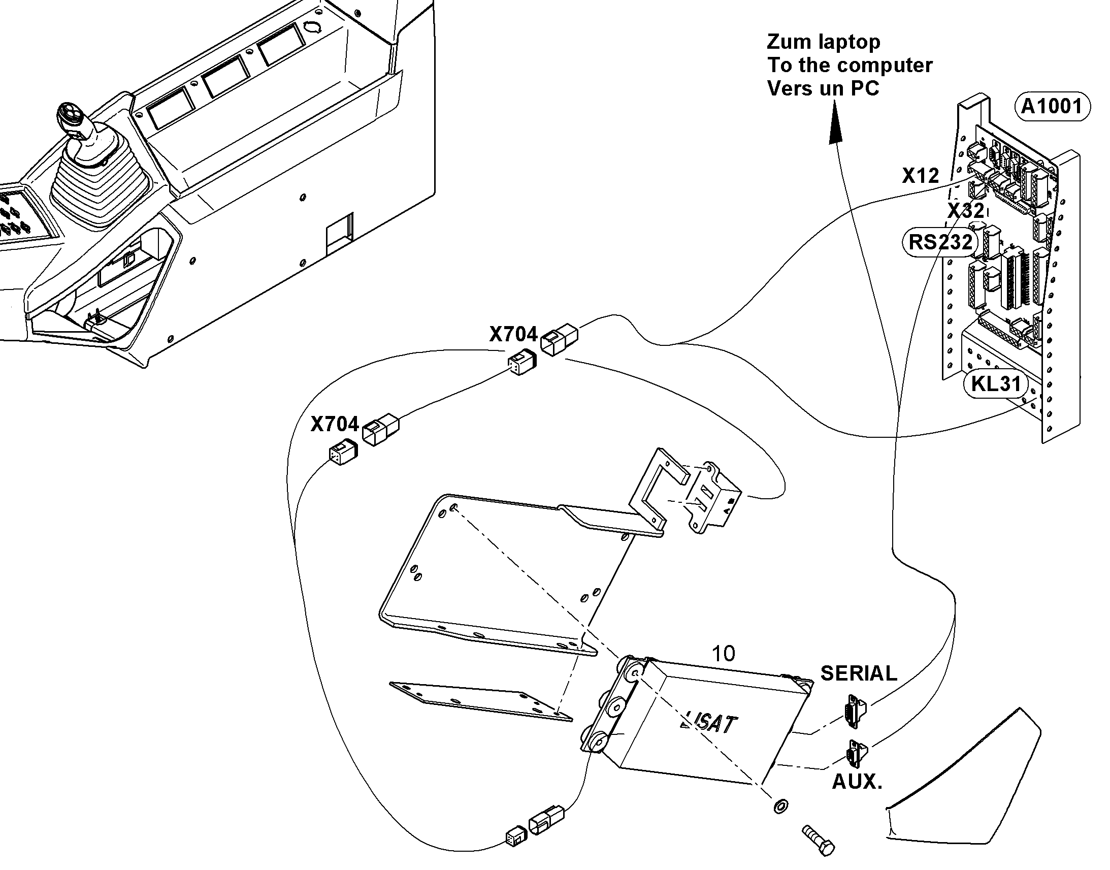 МОНТ.К-Т - ПЕРЕДАЧА ДАННЫХ GPS 10058550 LIEBHERR