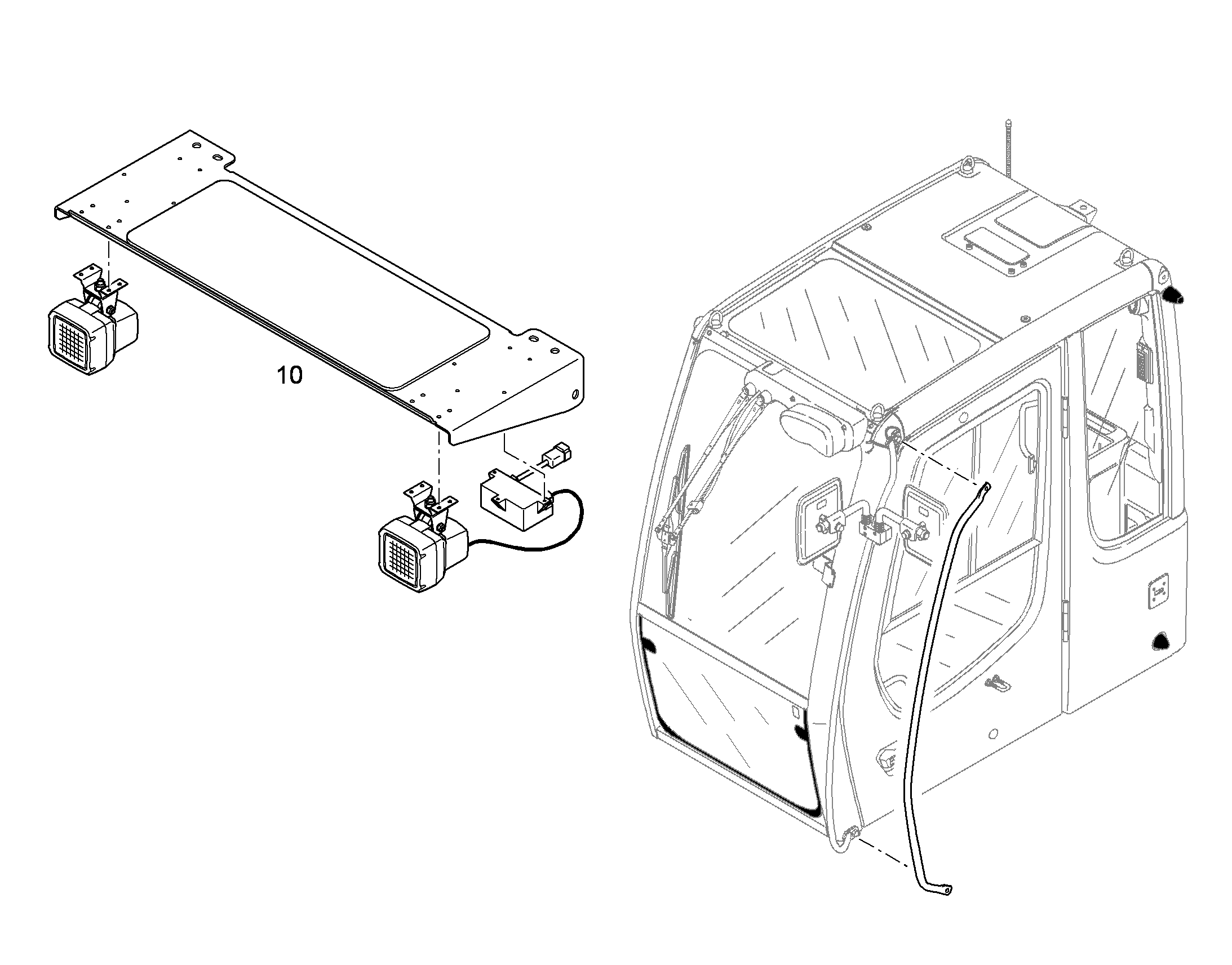 ПРОЖЕКТОР ДОПОЛНИТЕЛЬНЫЙ XENON 10388539 LIEBHERR