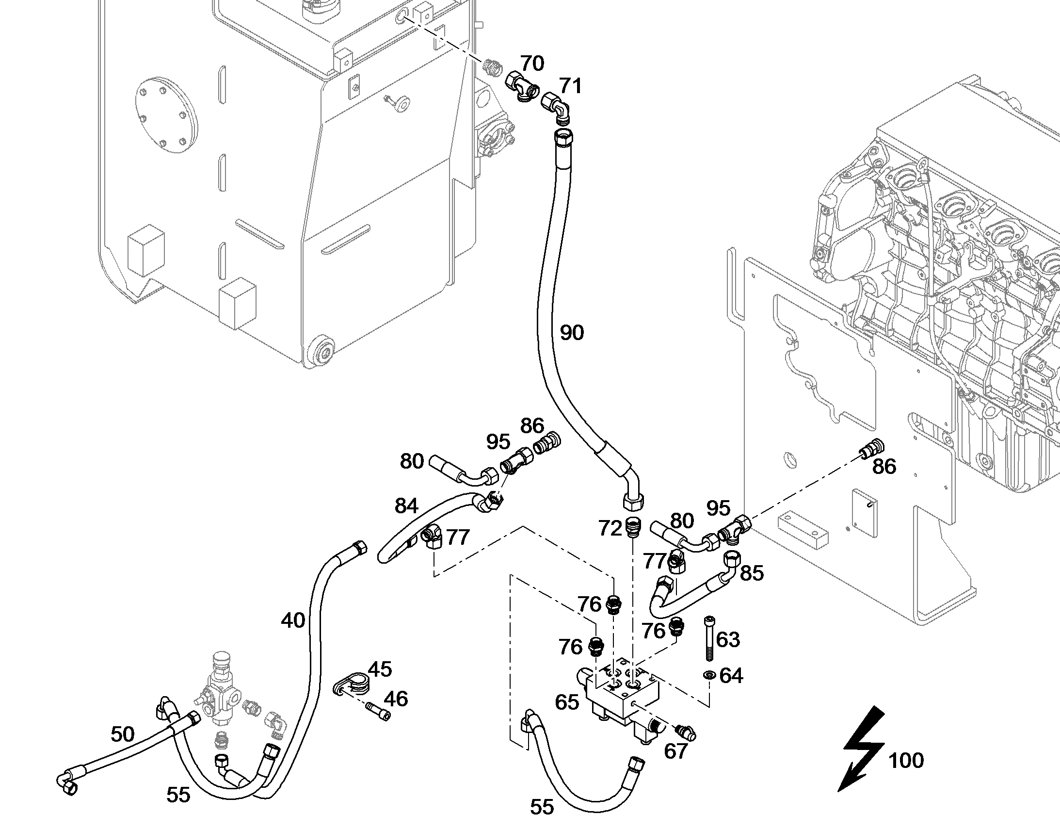ШЛАНГ 12X2900 10802353 LIEBHERR