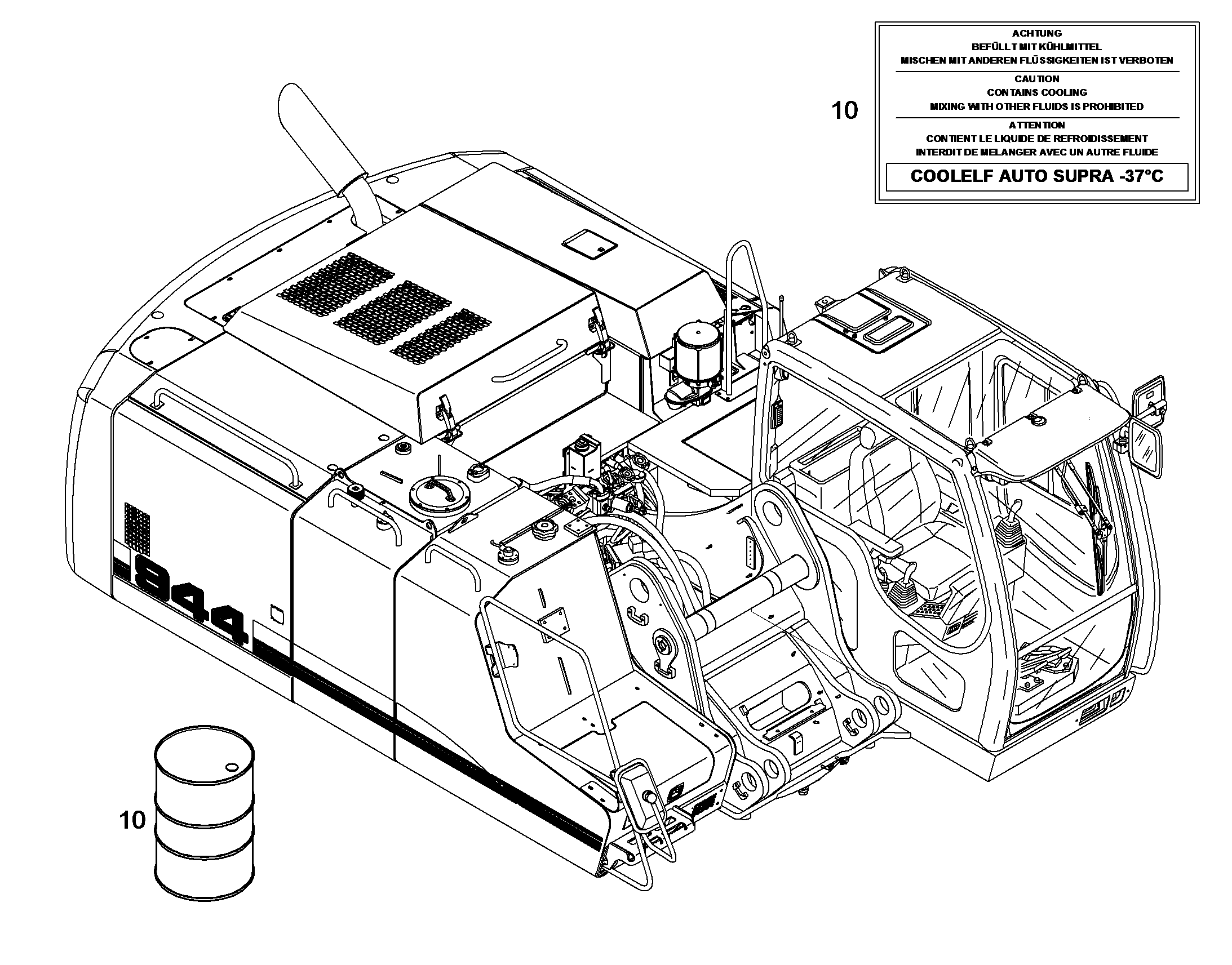 ЗАПРАВКА МАСЛОМ SAE 15 W 40 10396782 LIEBHERR