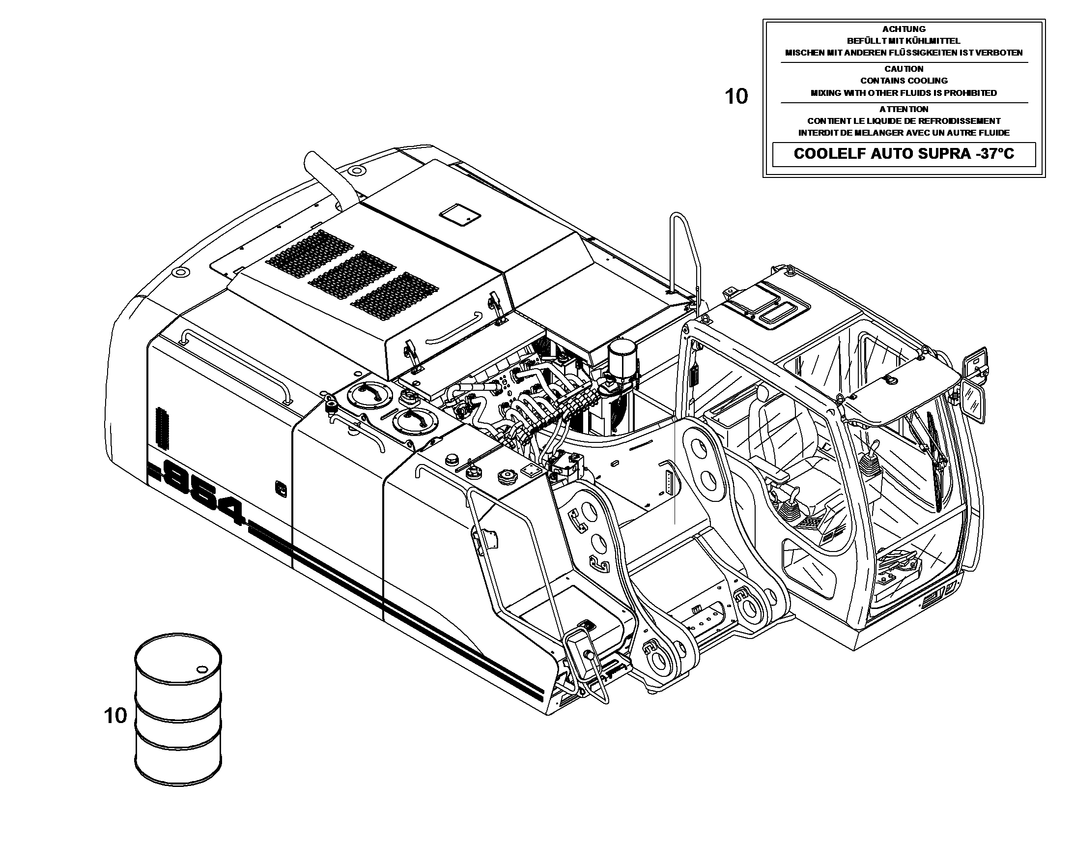 ЗАПРАВКА МАСЛОМ SAE 15 W 40 10396784 LIEBHERR