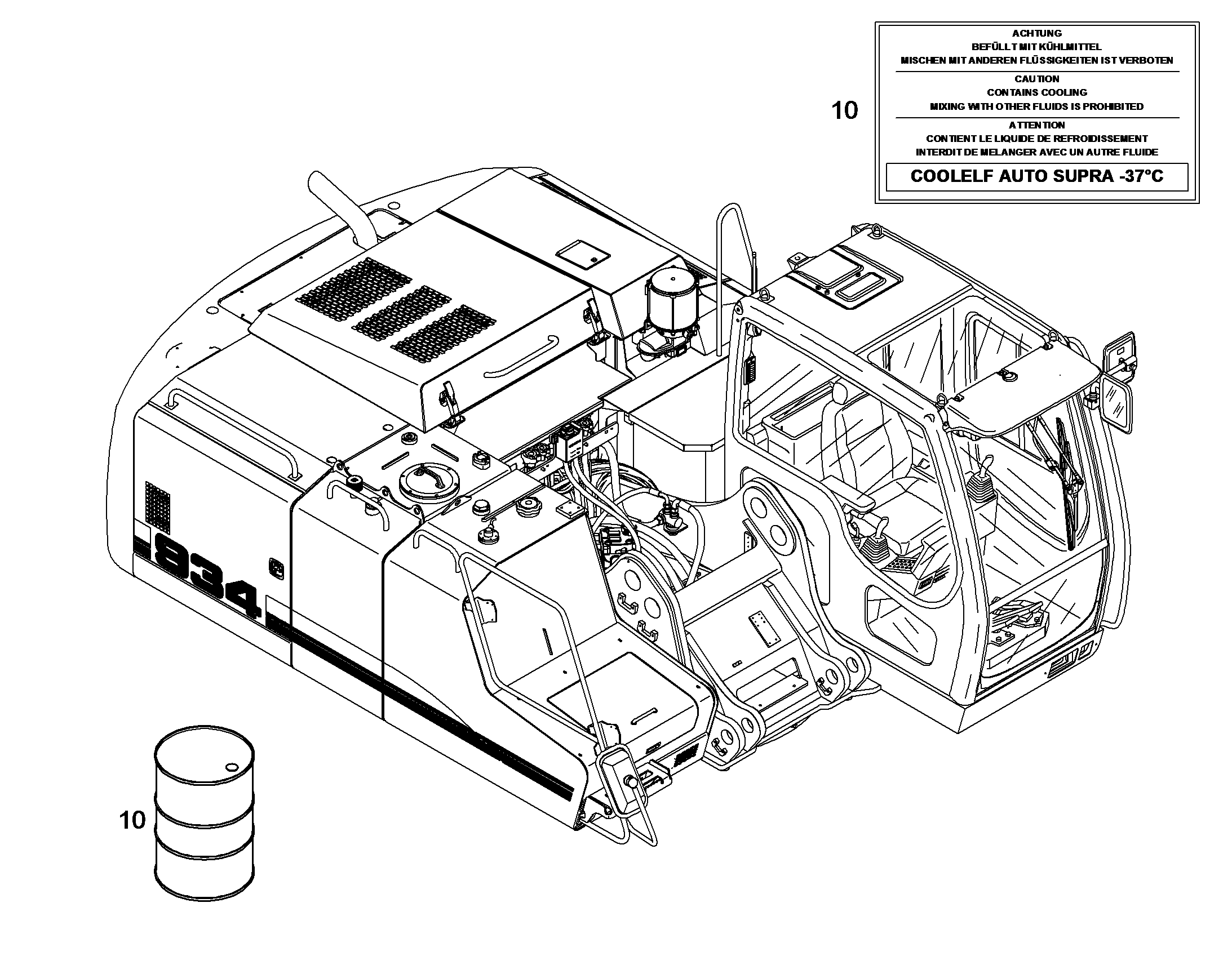 ЗАПРАВКА МАСЛОМ SAE 15 W 40 10396780 LIEBHERR