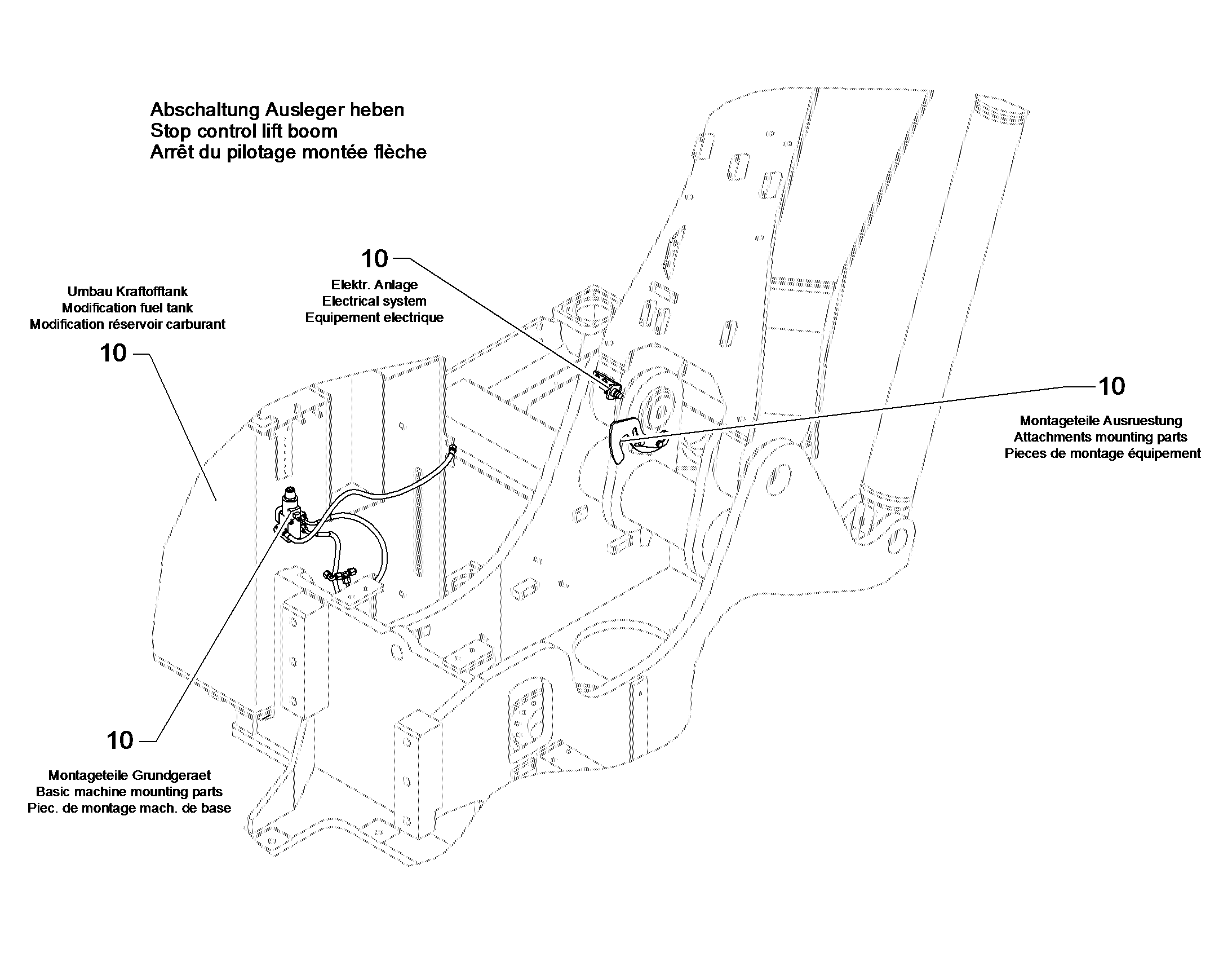 ОГРАНИЧ. ПОДЪЕМА ПОВ. СТРЕЛЫ 10391829 LIEBHERR