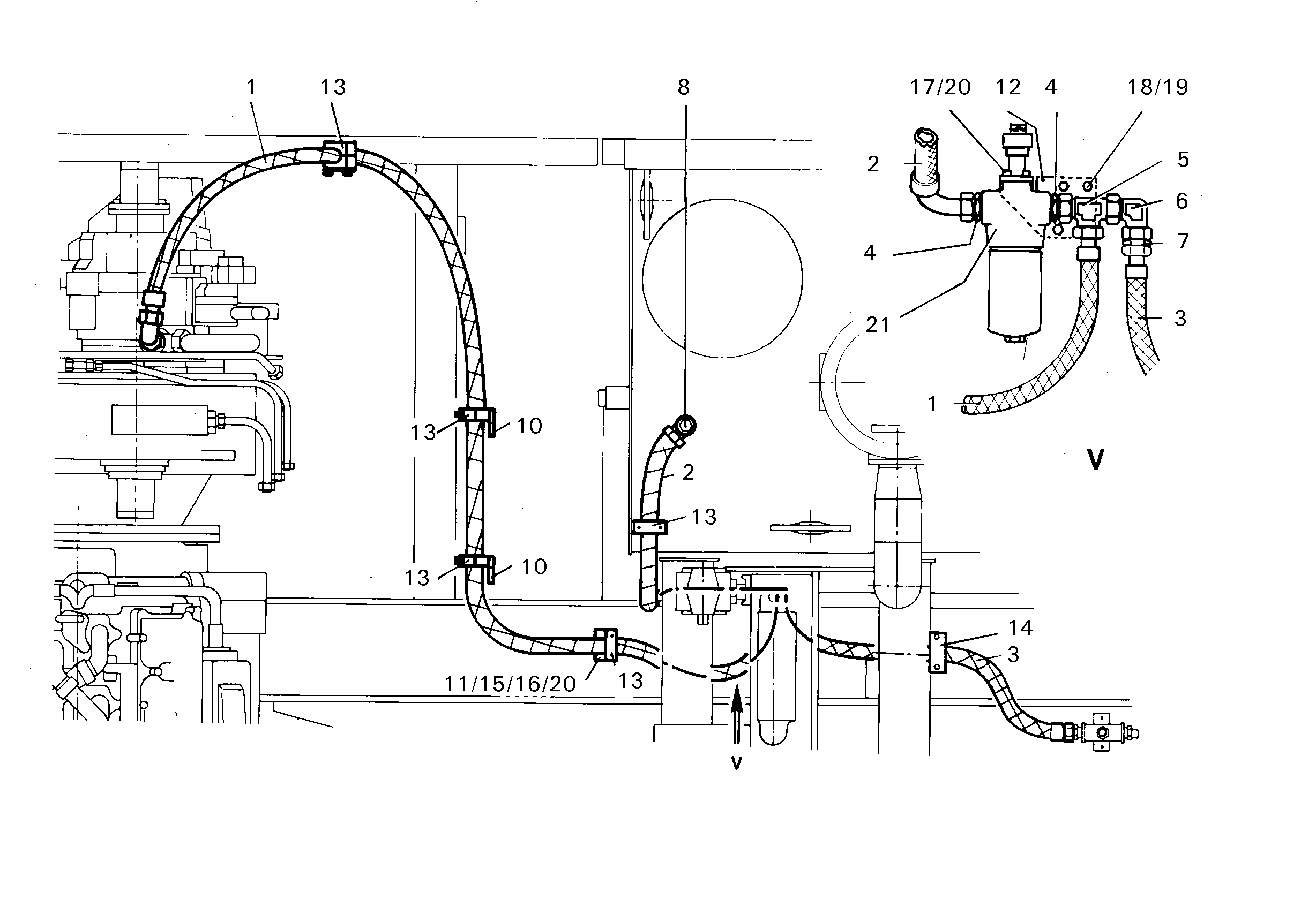 ШЛАНГ 25X1650 5608182 LIEBHERR