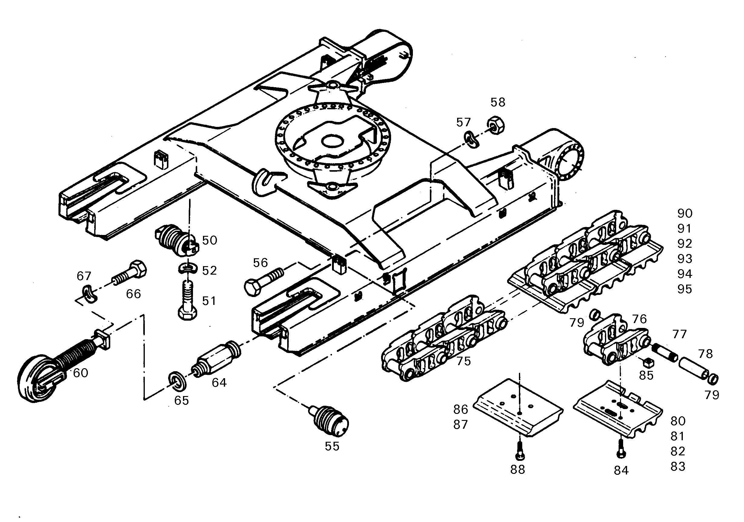ЦЕПЬ D6 59ЗВ.3-СТУП.ОСНОВА 600mm 9349019 LIEBHERR
