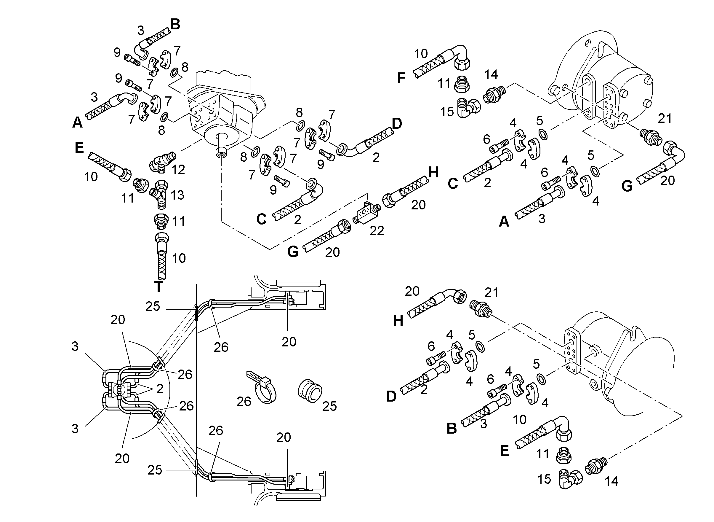 ШЛАНГ 20X2850 5608295 LIEBHERR