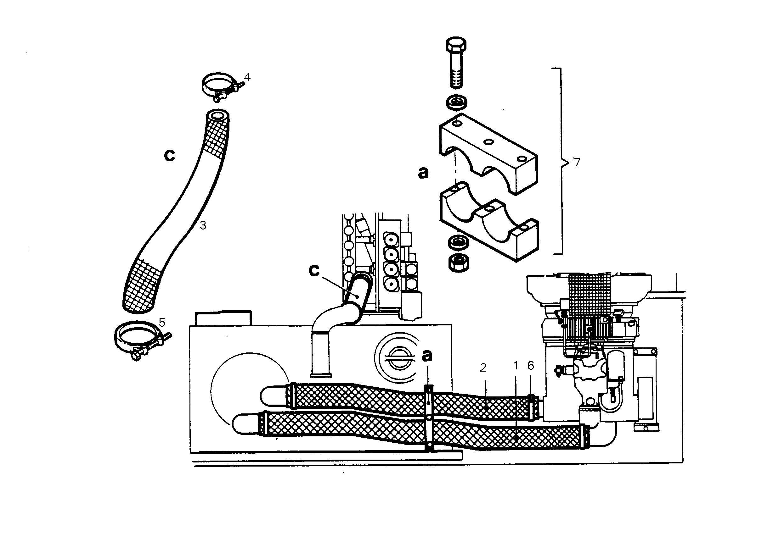 СКОБА ДЛЯ КРЕПЛЕНИЯ ШЛАНГА DIN 3017-3 C2 160 152-168X30 W 4901433 LIEBHERR