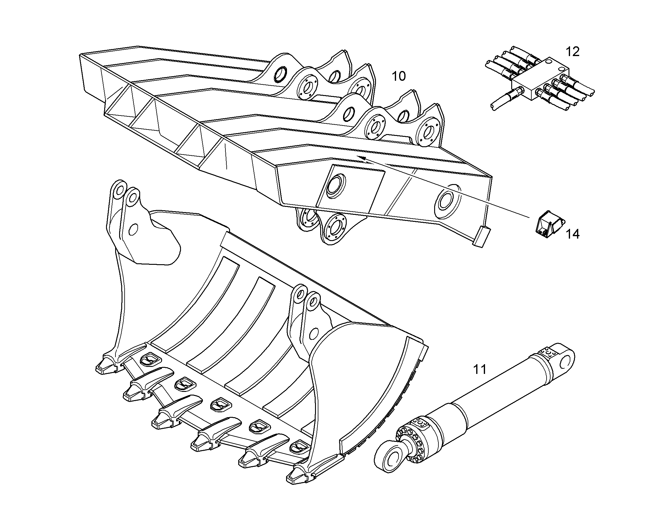ЭЛЕМЕНТЫ МОНТАЖНЫЕ RUECKEN 2700MM 10850072 LIEBHERR