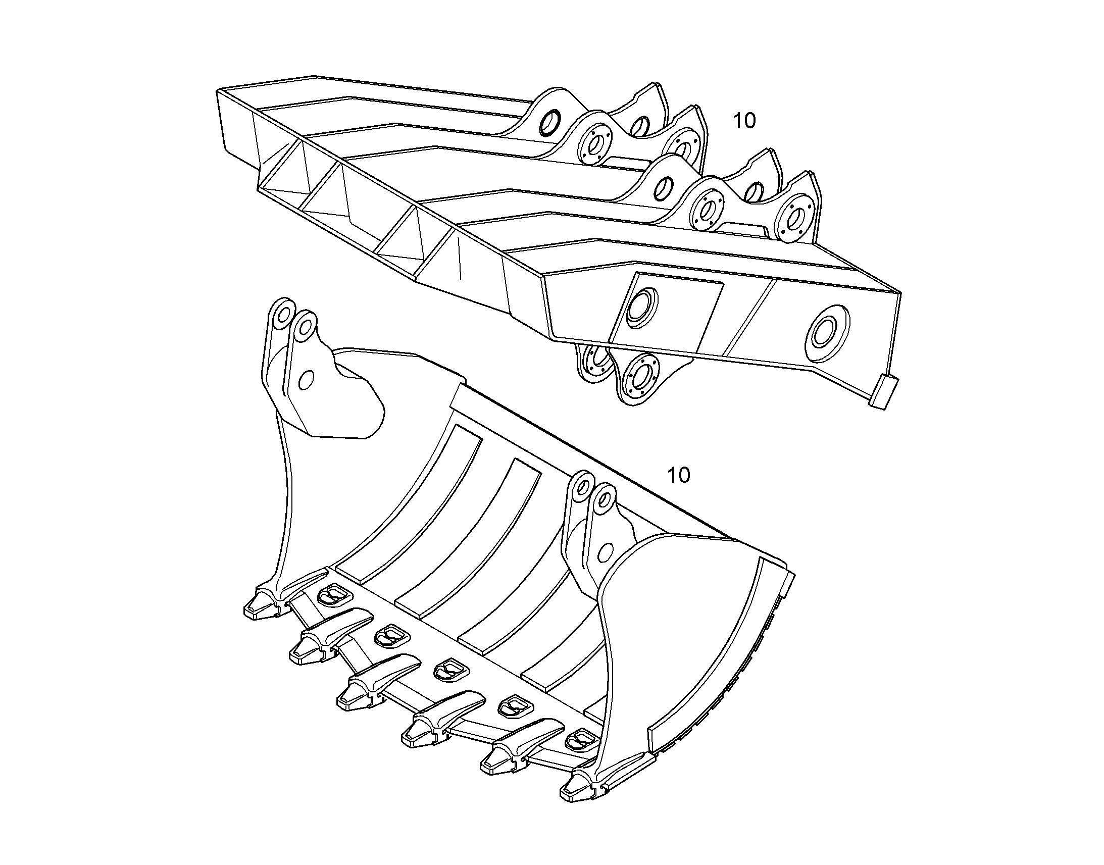 КОВШ ОТКИДНОЙ 2700MM 5,1M3 10859629 LIEBHERR