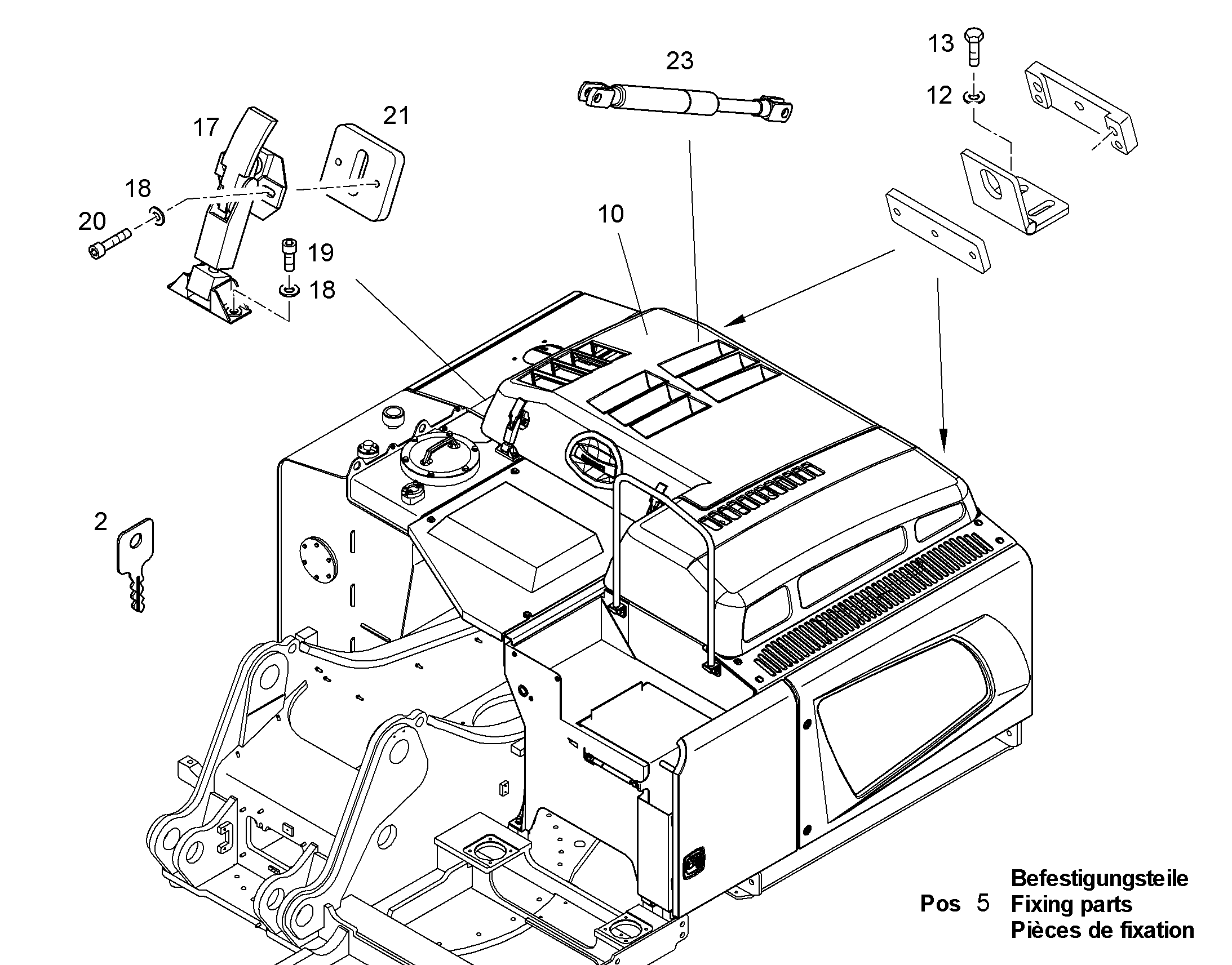 КАПОТ ДВИГАТЕЛЯ 10825740 LIEBHERR