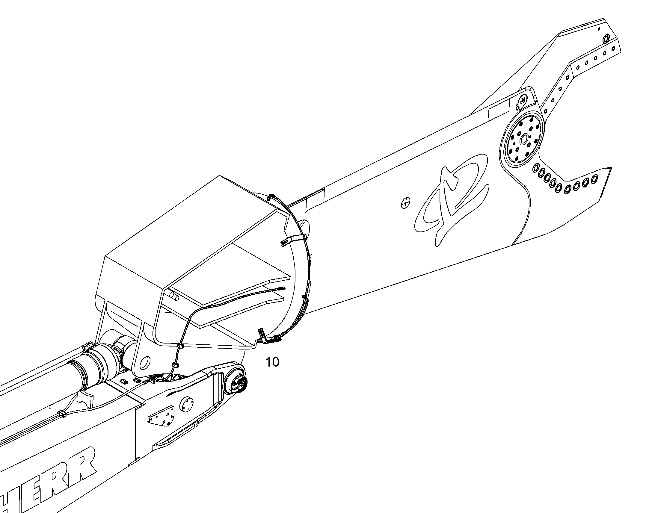 ТРУБОПРОВОД СМАЗКИ, МОНТАЖ MSD 2500R 10859737 LIEBHERR