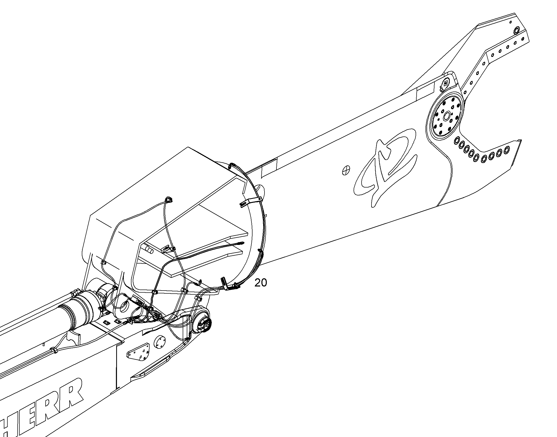 ТРУБОПРОВОД СМАЗКИ, МОНТАЖ MSD 2500R 10860384 LIEBHERR