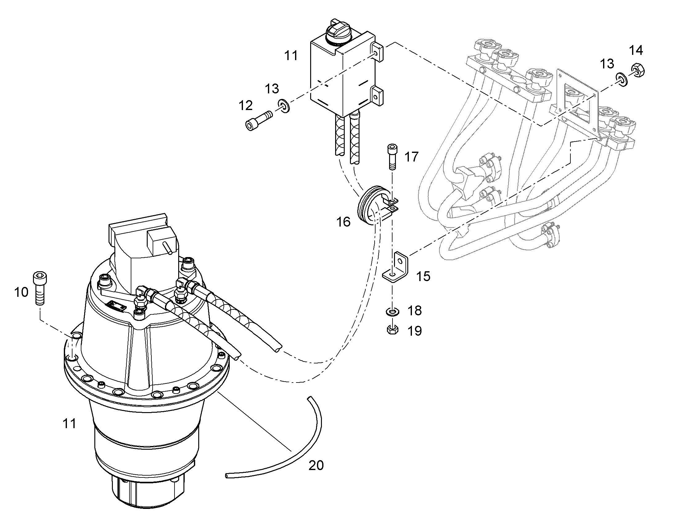 МЕХАНИЗМ ПОВОРОТА 10852626 LIEBHERR