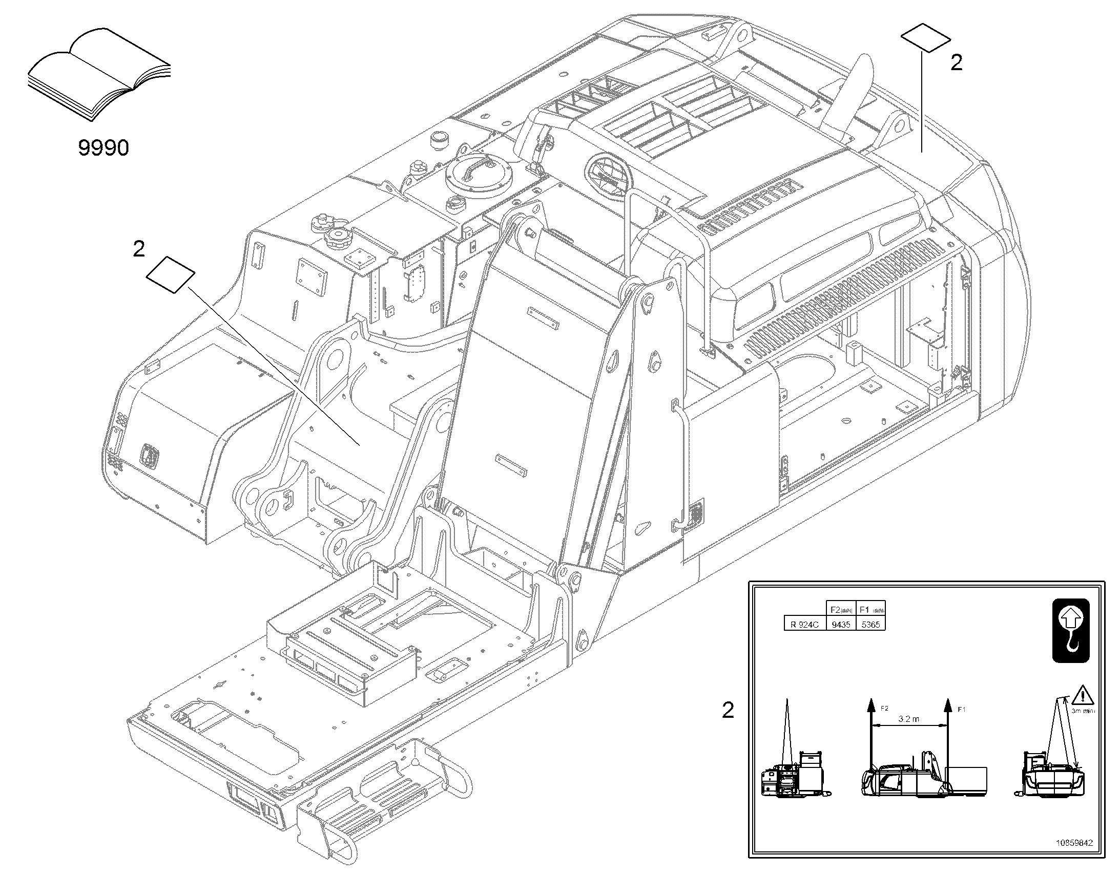 НАКЛЕЙКА 180mmX140mm 10859842 LIEBHERR