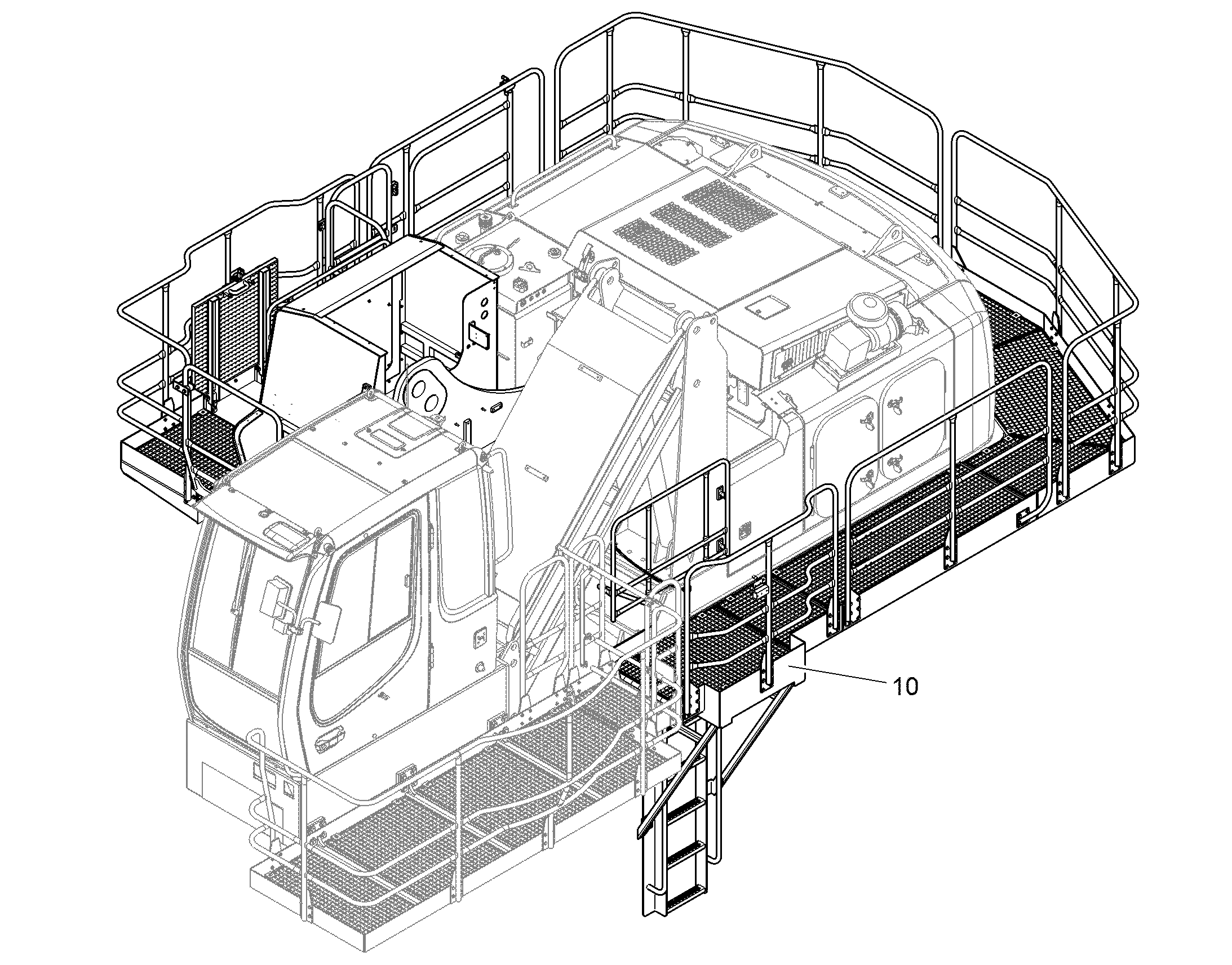 ЛЕСТ. С МОСТИКОМ ШИРОКАЯ 10857548 LIEBHERR