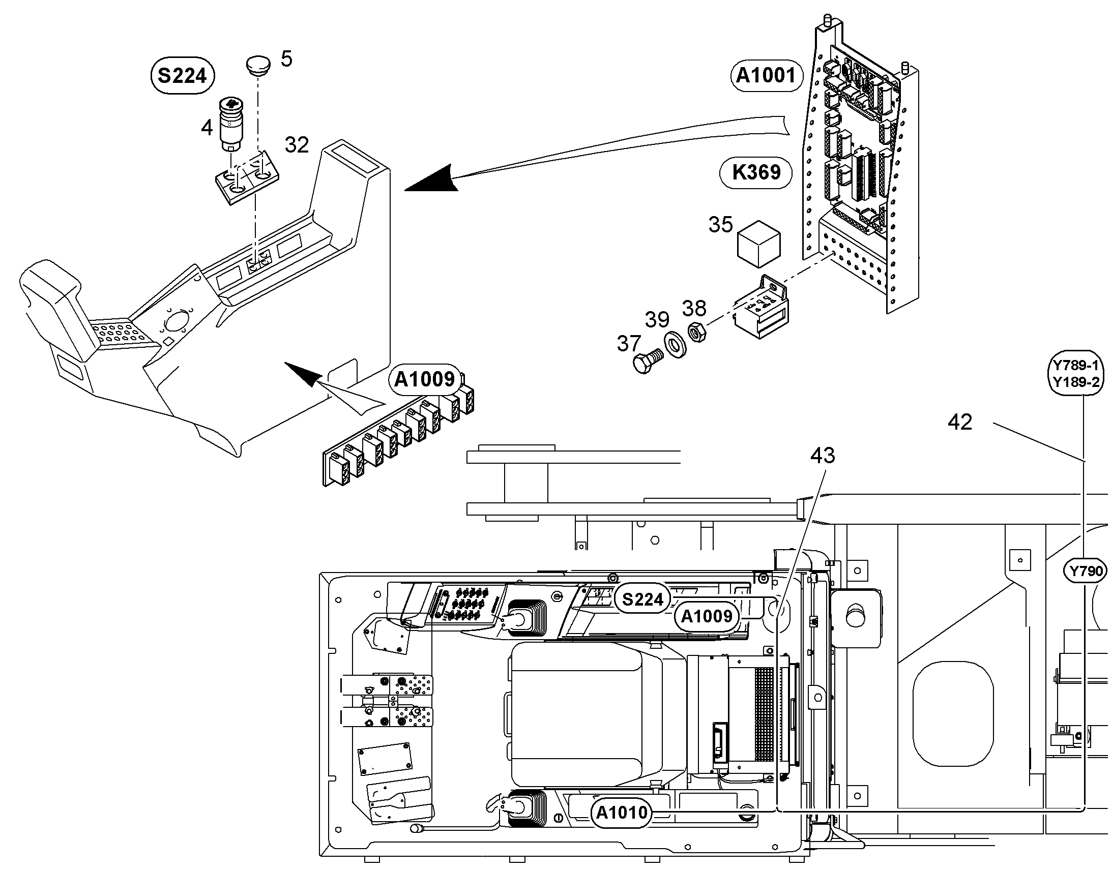 ПЕРЕКЛЮЧАТЕЛЬ В СБОРЕ S224 10844370 LIEBHERR
