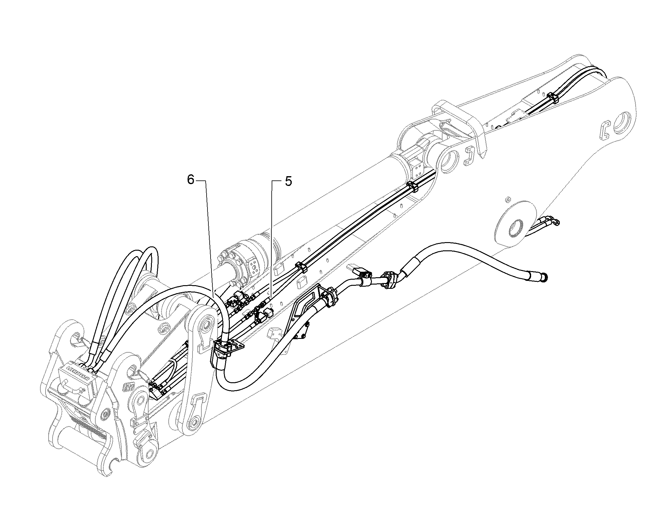 ПРОВОДКА МОНТАЖ AHS 10853928 LIEBHERR