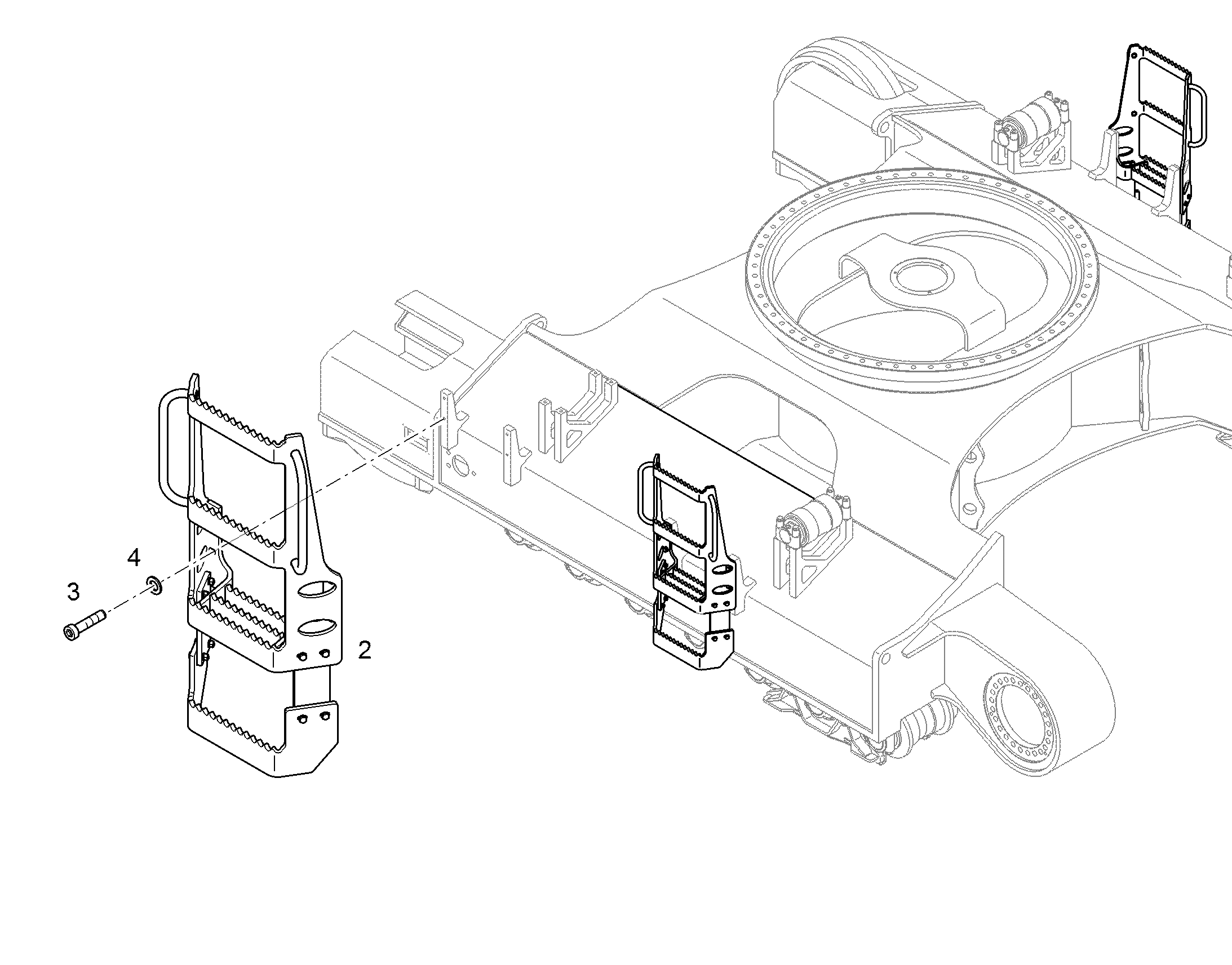 ЛЕСТНИЦА В СБОРЕ 10850794 LIEBHERR