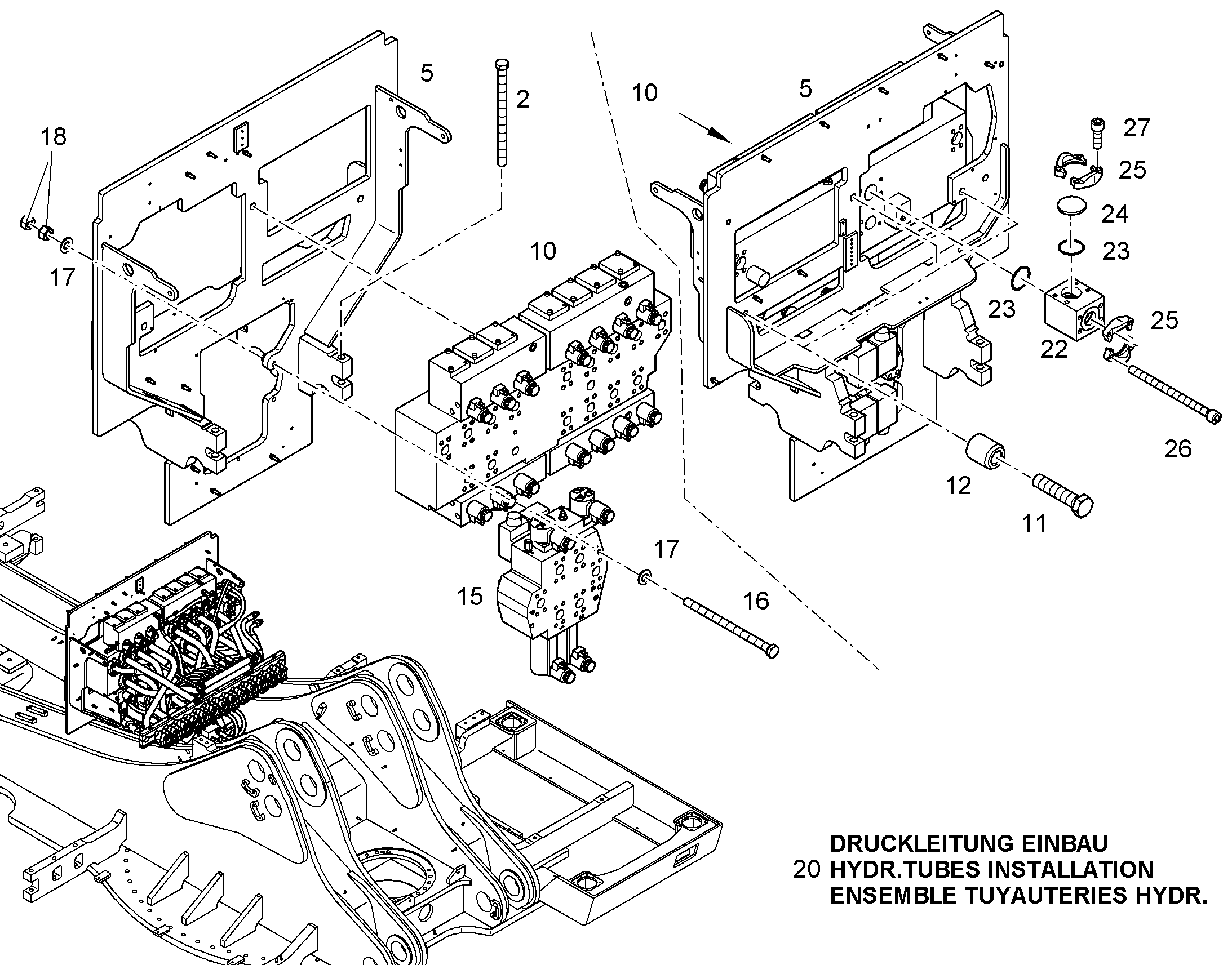ЛИНИЯ НАПОРНАЯ 10843582 LIEBHERR