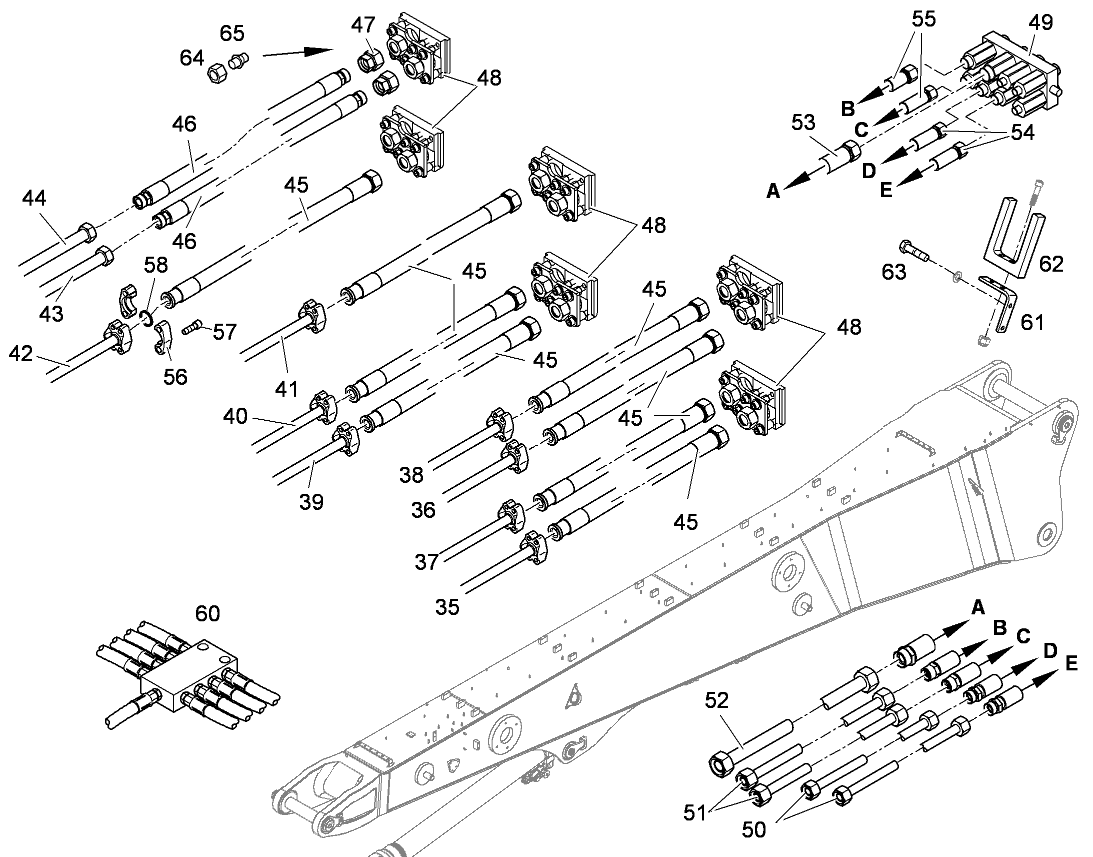 ШЛАНГ ОБРАТНОЙ ЛИНИИ 32X1800 10493774 LIEBHERR