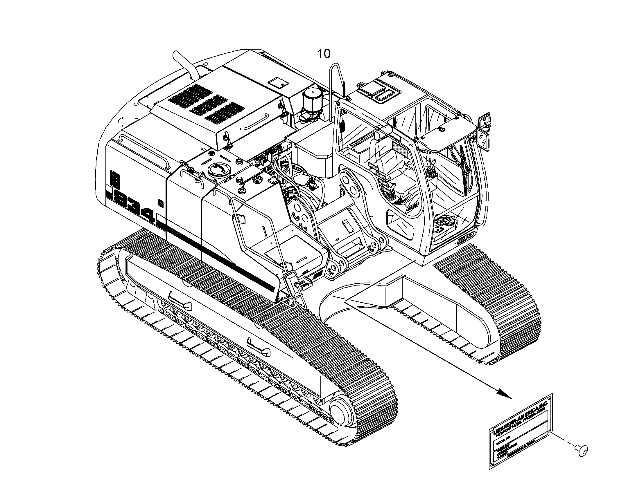 ТАБЛИЧКИ АМЕРИКА 10366674 LIEBHERR