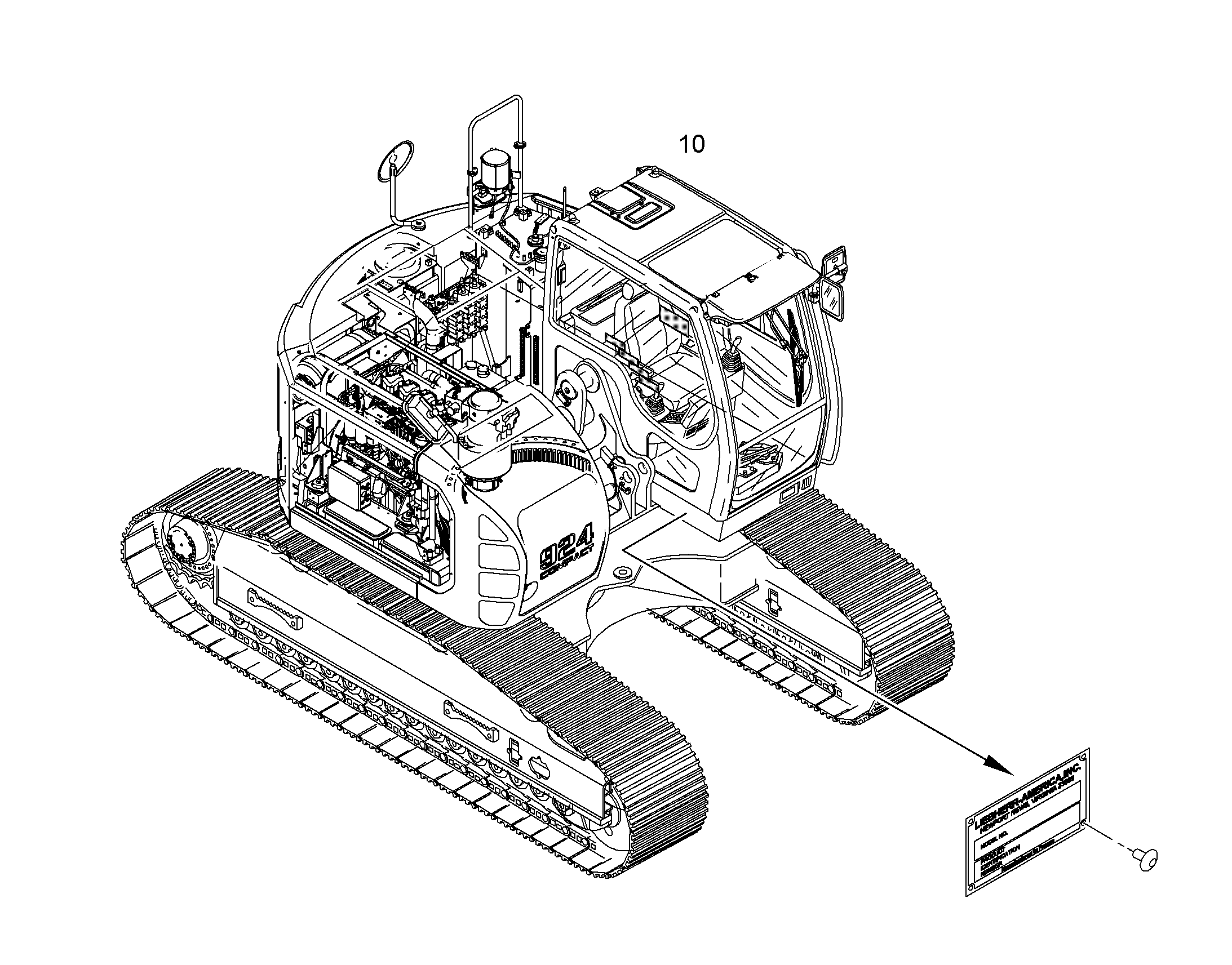 ТАБЛИЧКИ АМЕРИКА 10366676 LIEBHERR