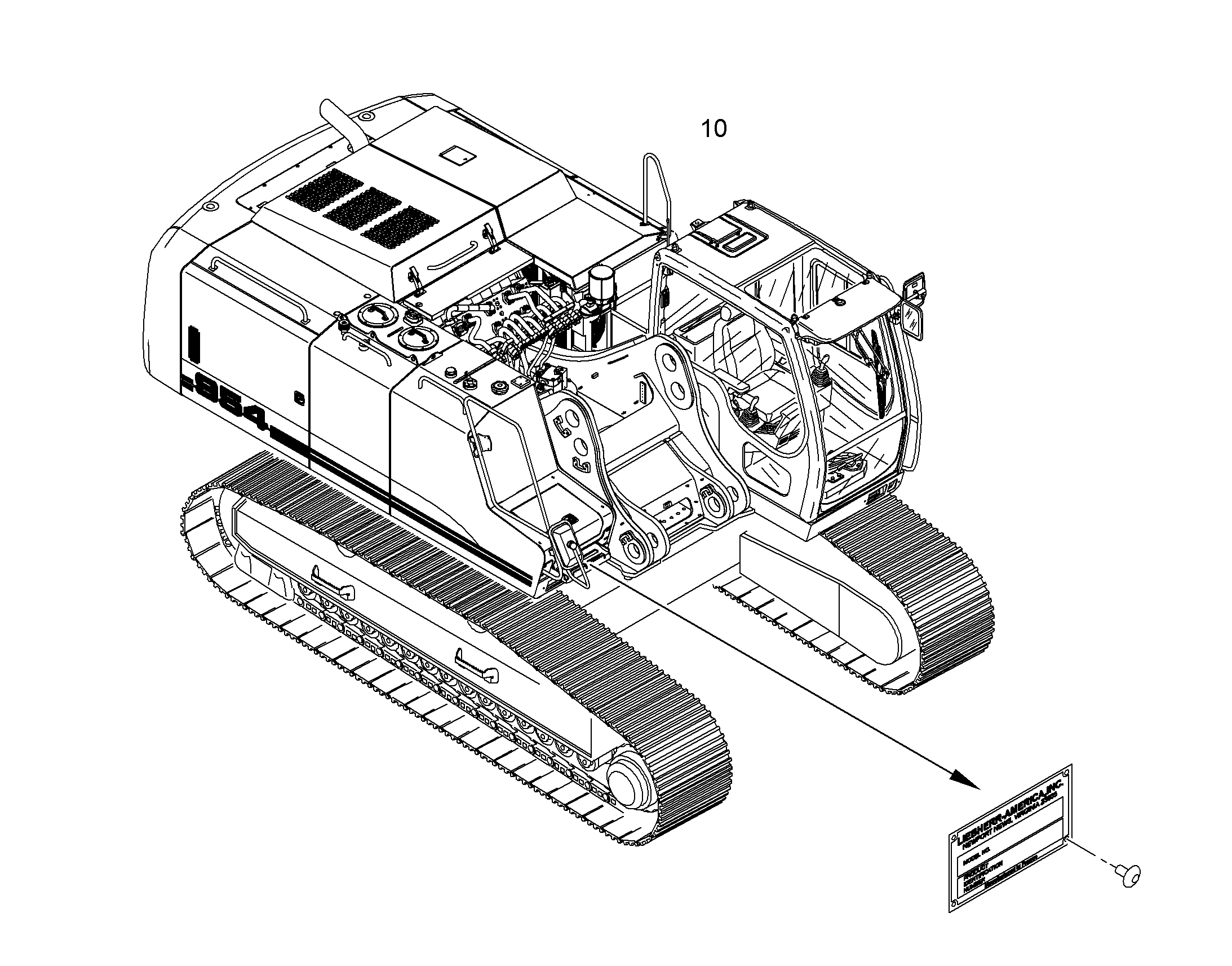 ТАБЛИЧКИ АМЕРИКА 10381732 LIEBHERR