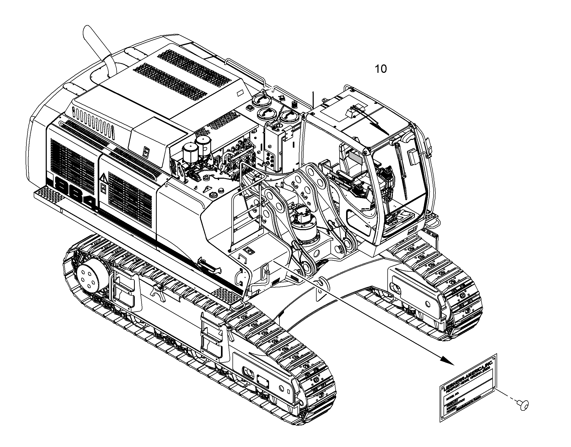 ТАБЛИЧКИ АМЕРИКА 10381734 LIEBHERR