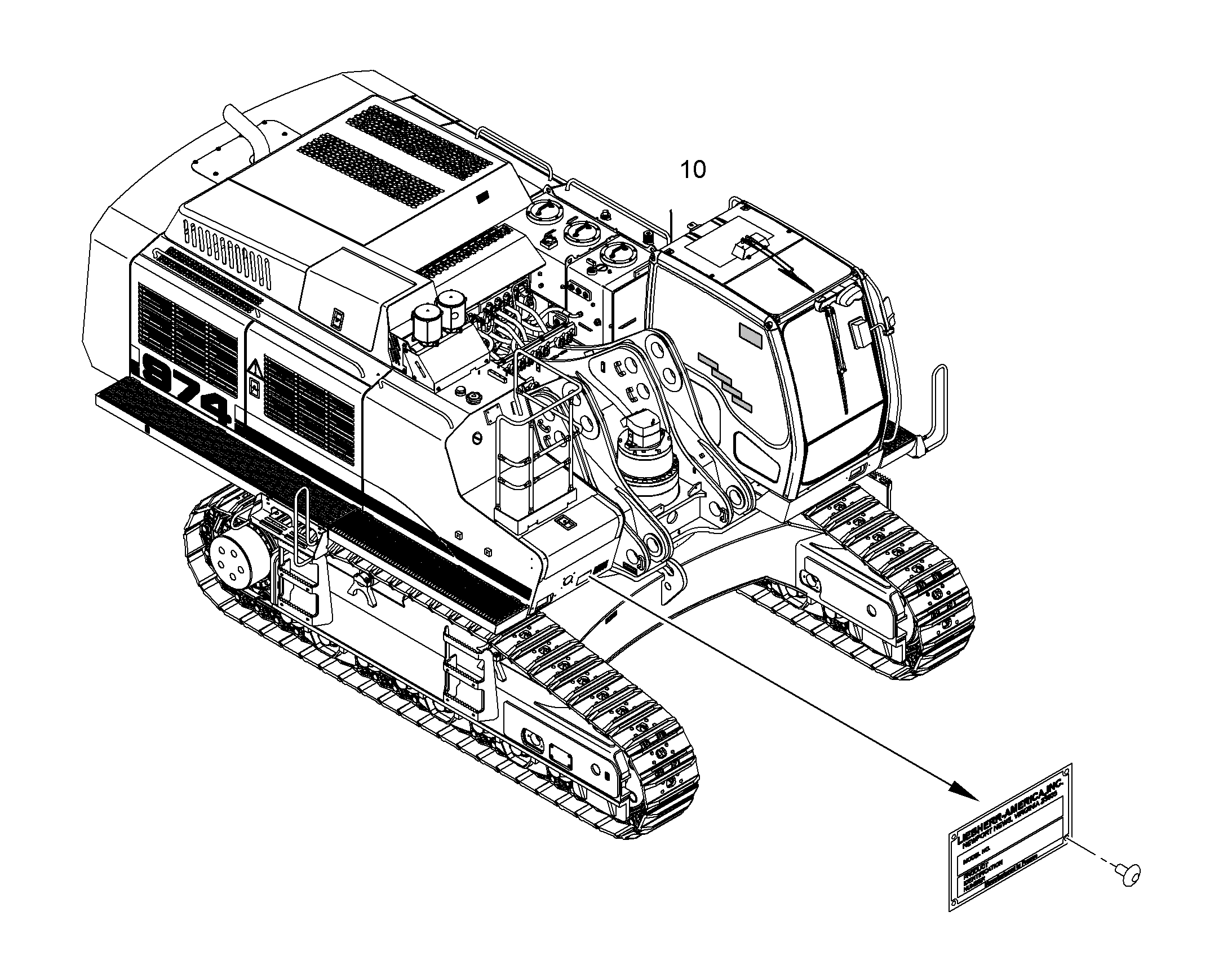 ТАБЛИЧКИ АМЕРИКА 10381740 LIEBHERR