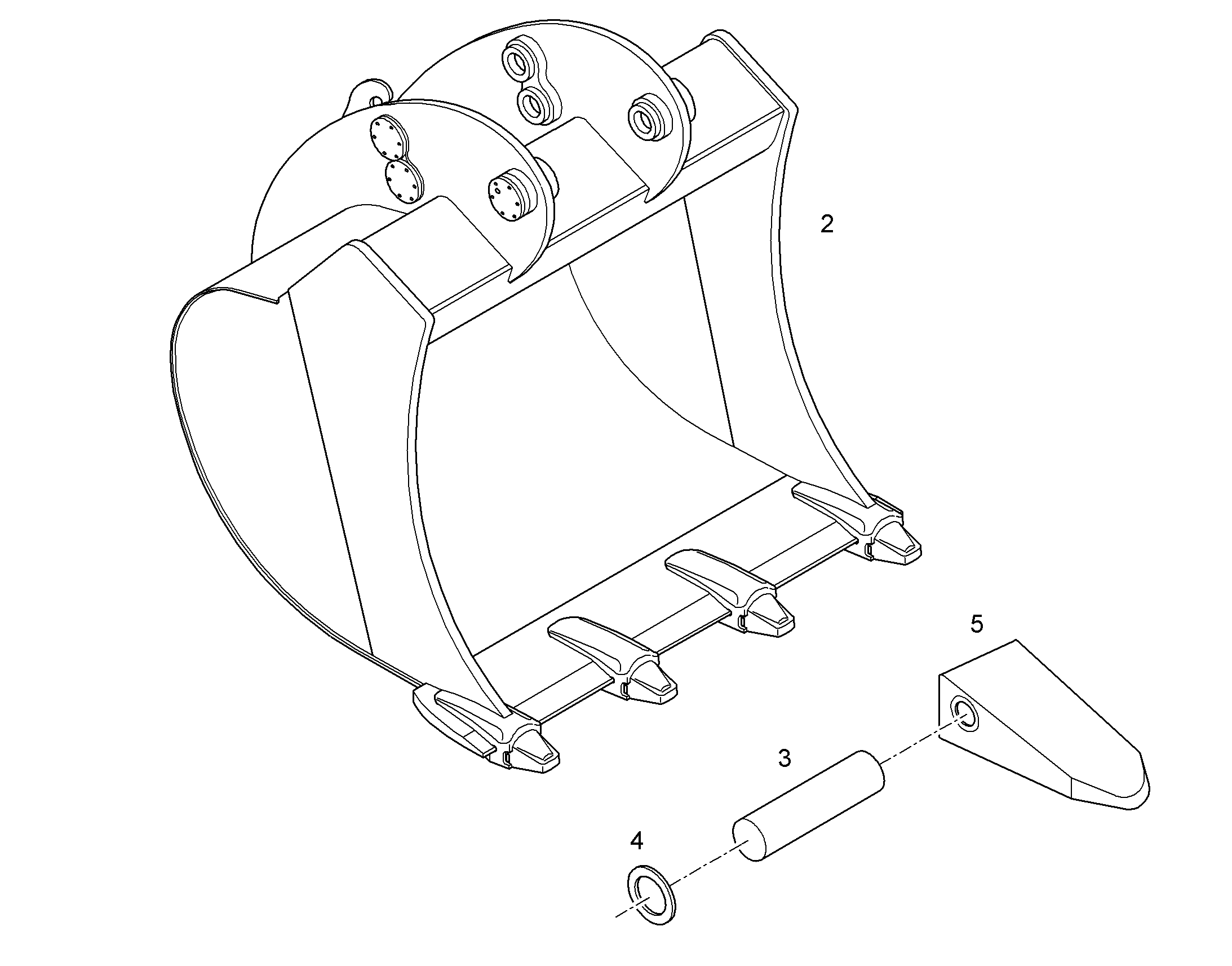 ЛОПАТА ОБРАТНАЯ 1050mm 1,1m³ 10387503 LIEBHERR