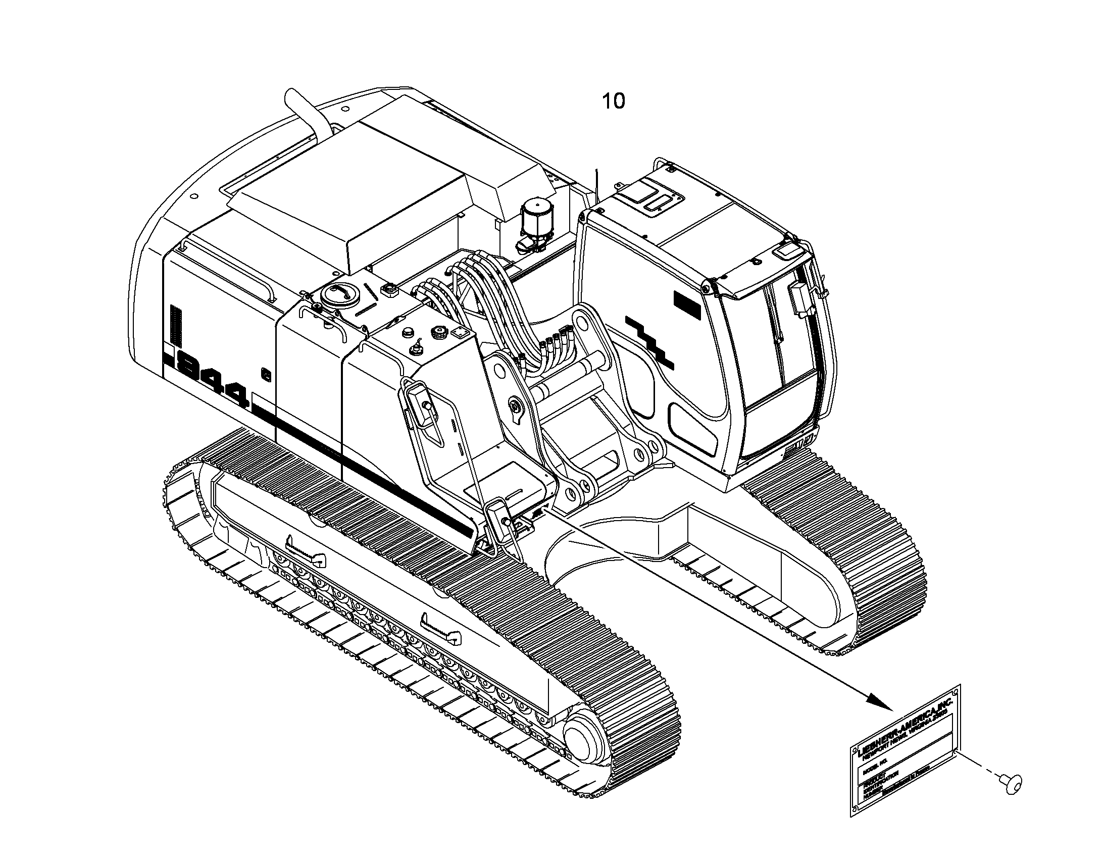 ТАБЛИЧКИ АМЕРИКА 10381730 LIEBHERR