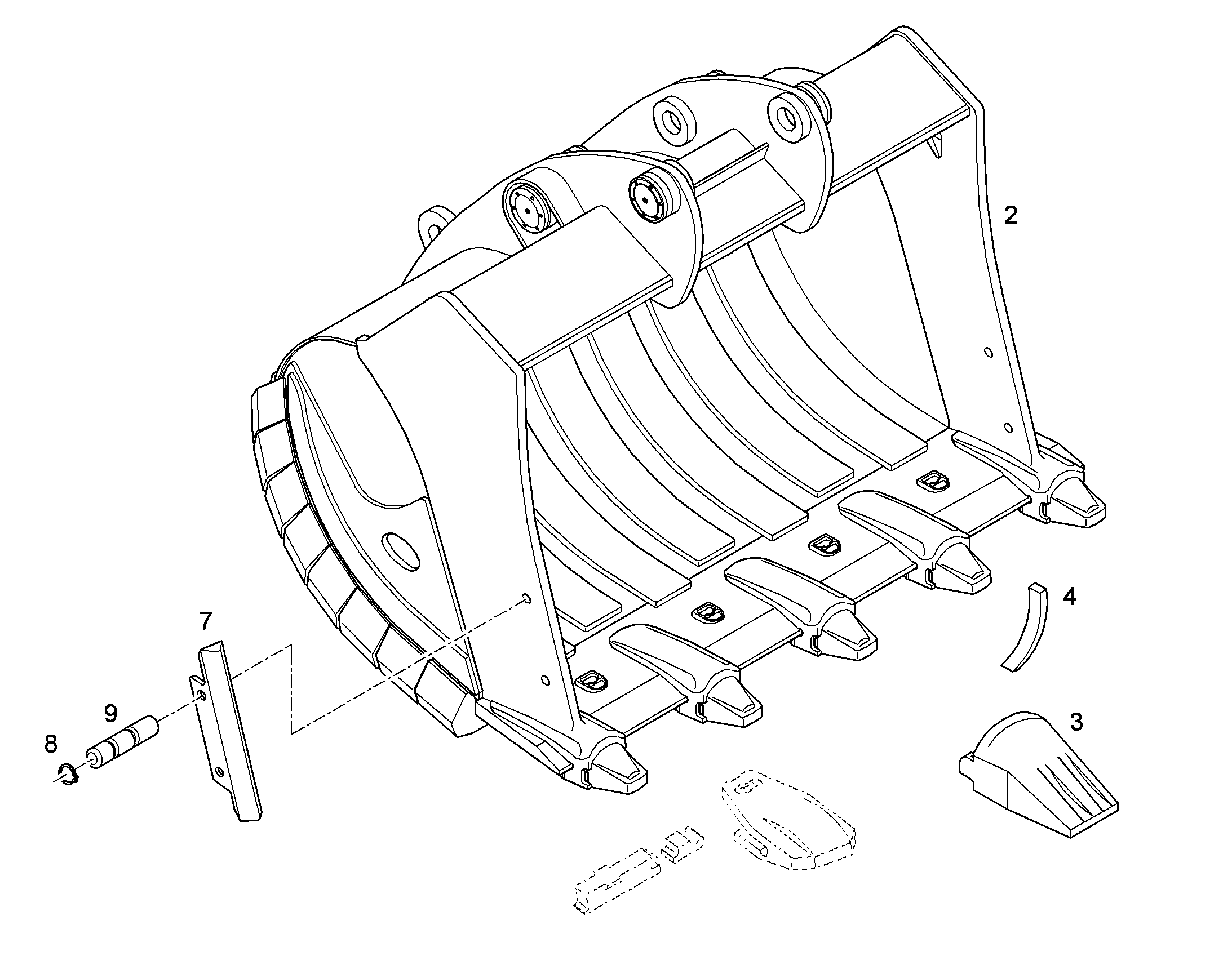 ЛОПАТА ОБРАТНАЯ HDV 10387952 LIEBHERR