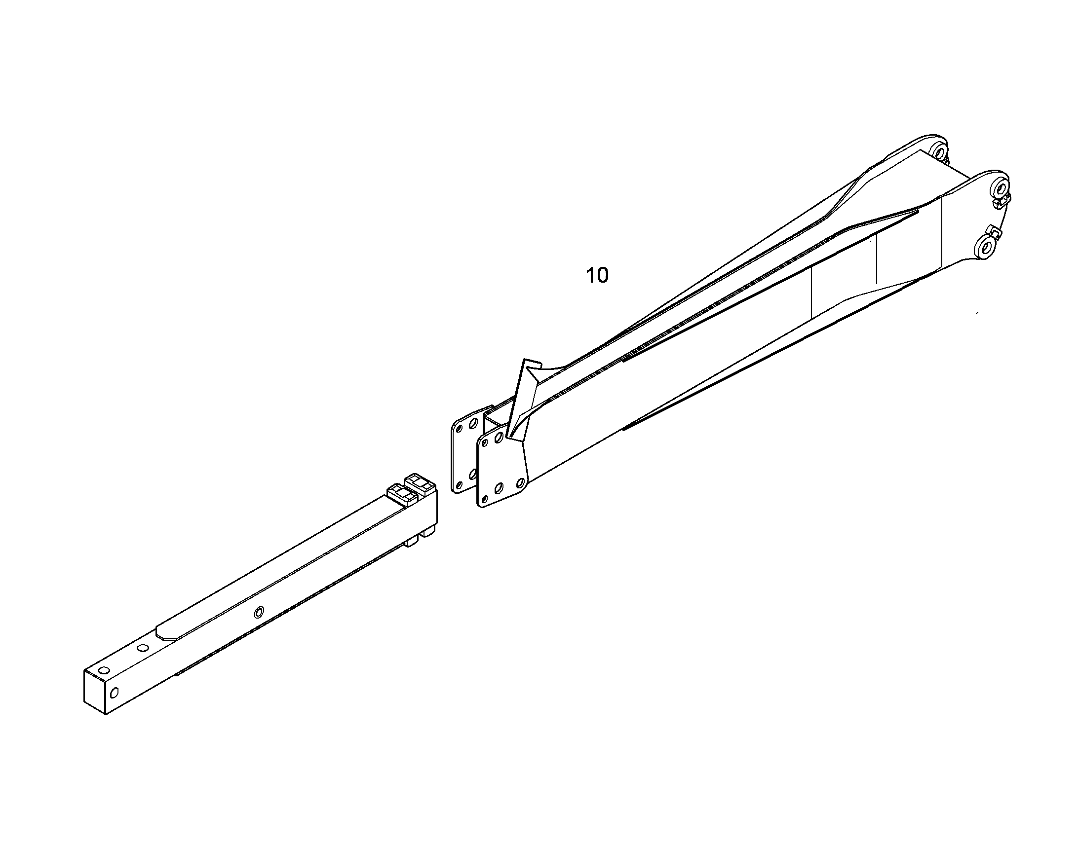 СТЕРЖЕНЬ ДЛЯ СНОСА ВЫДВИЖНОЙ 5,00M 10387103 LIEBHERR