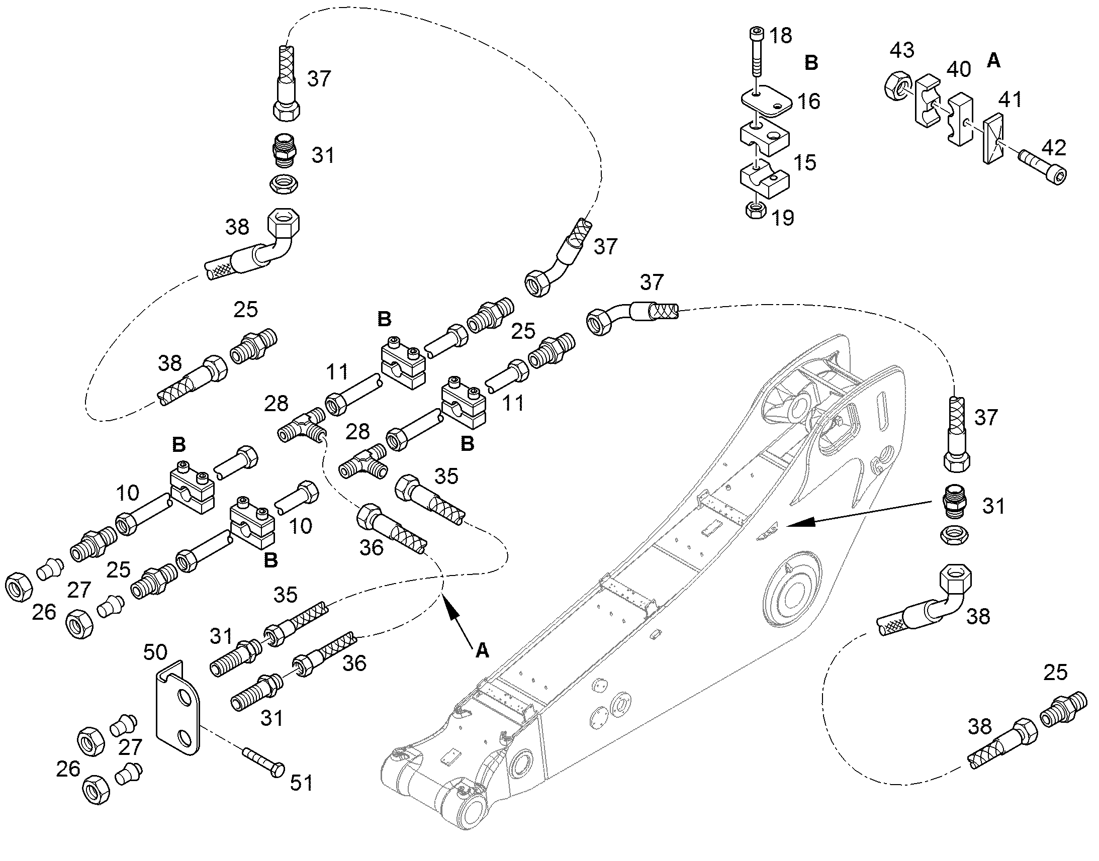 ШЛАНГ 12X1360 10664834 LIEBHERR