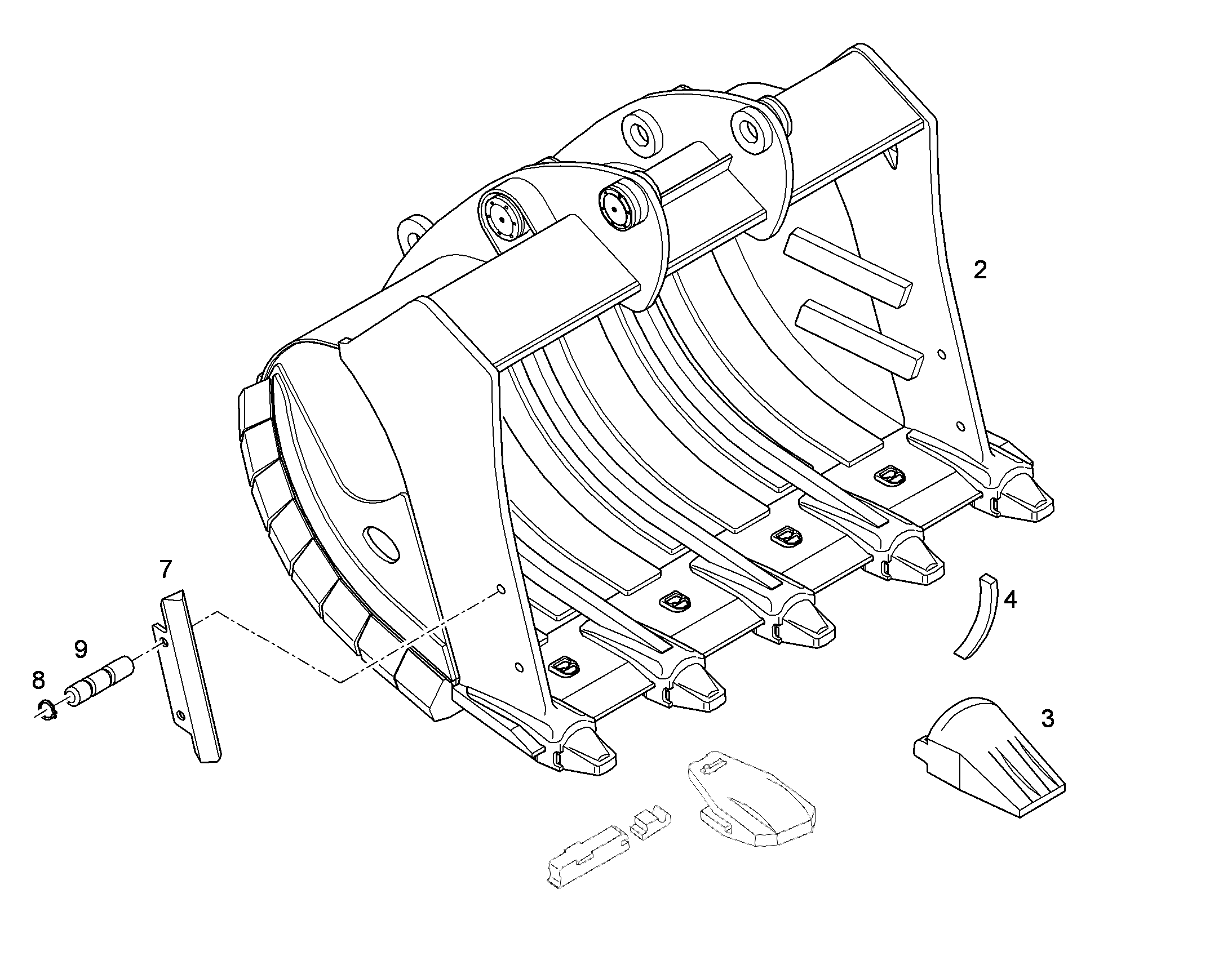 ЛОПАТА ОБРАТНАЯ HDV 10389853 LIEBHERR
