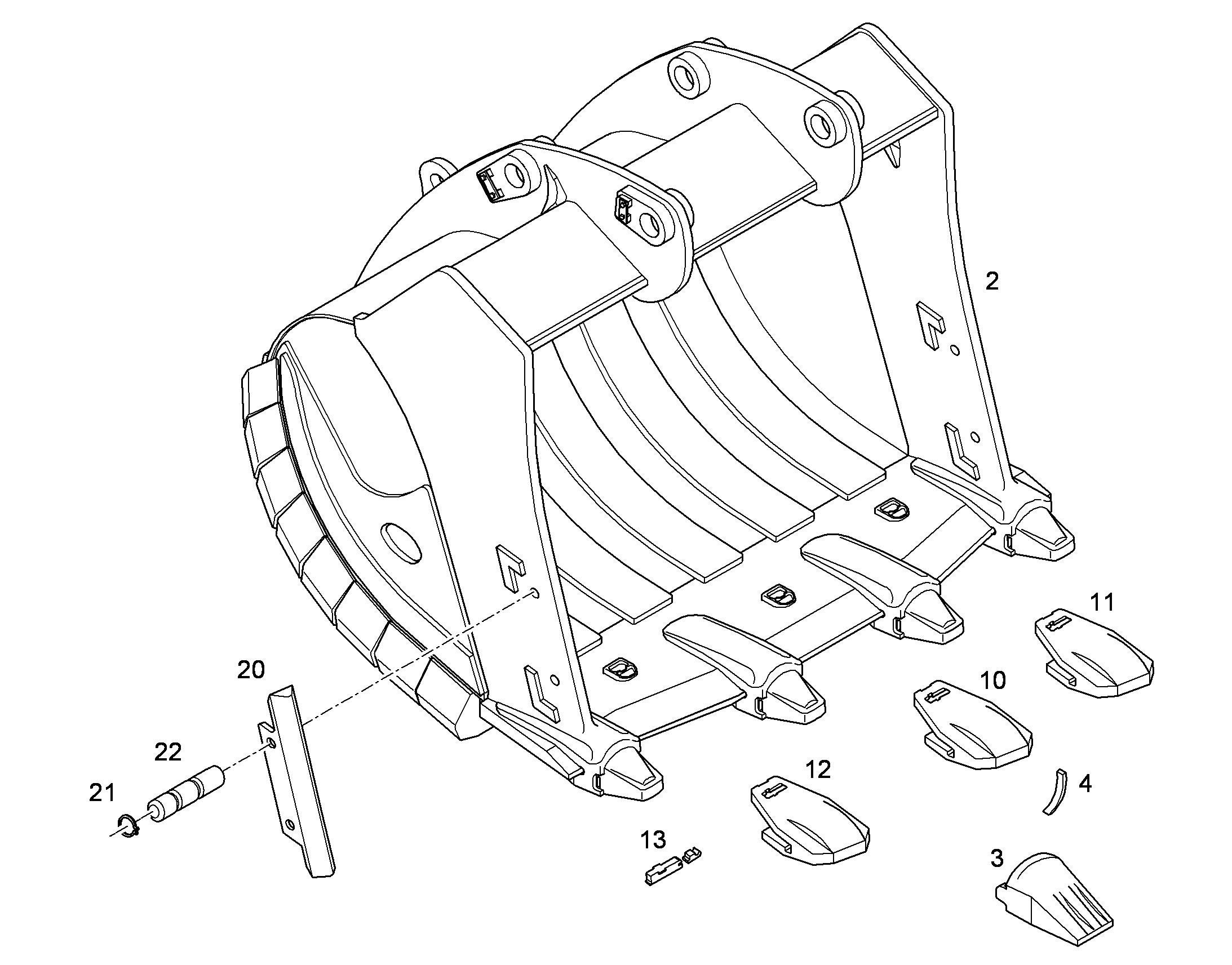 ЛОПАТА ОБРАТНАЯ HDV 10393684 LIEBHERR