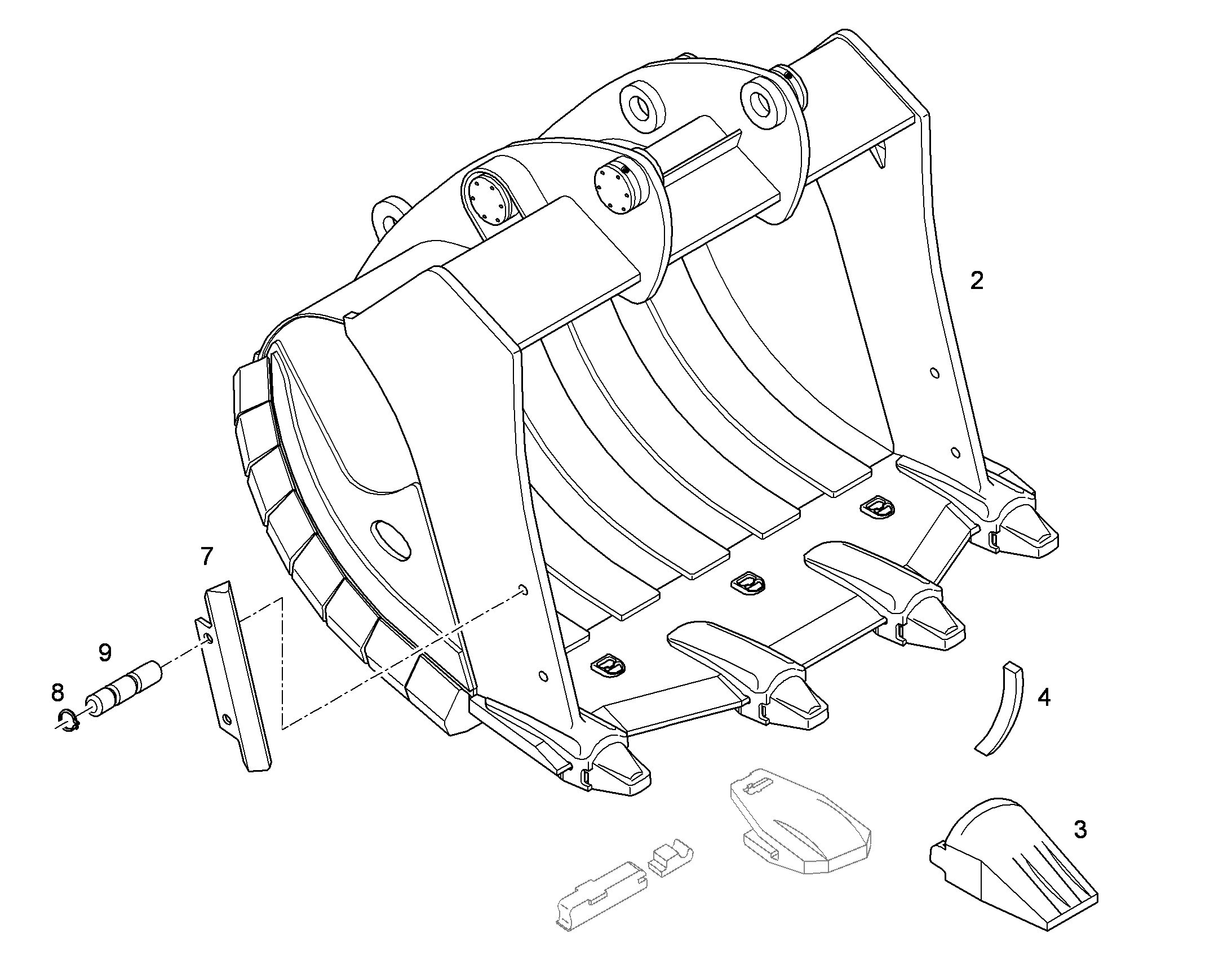 ЛОПАТА ОБРАТНАЯ HDV 10389664 LIEBHERR