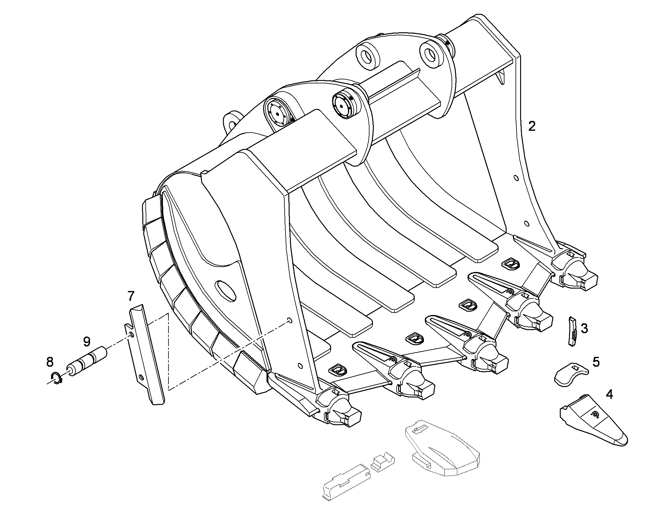 ЛОПАТА ОБРАТНАЯ HDV 10392032 LIEBHERR