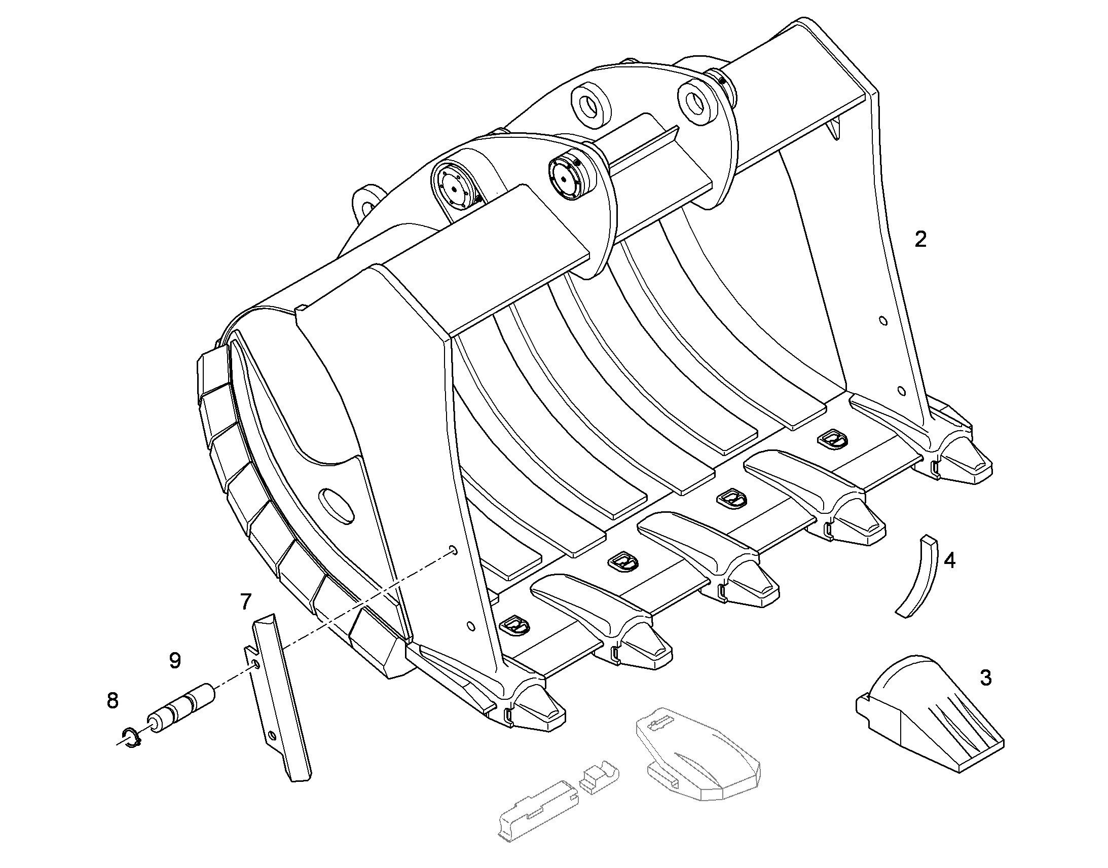 ЛОПАТА ОБРАТНАЯ HDV 10391632 LIEBHERR