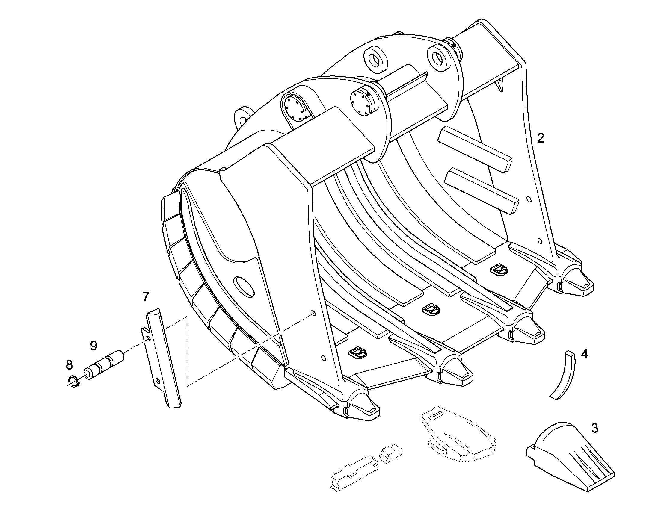 ЛОПАТА ОБРАТНАЯ HDV 10389968 LIEBHERR